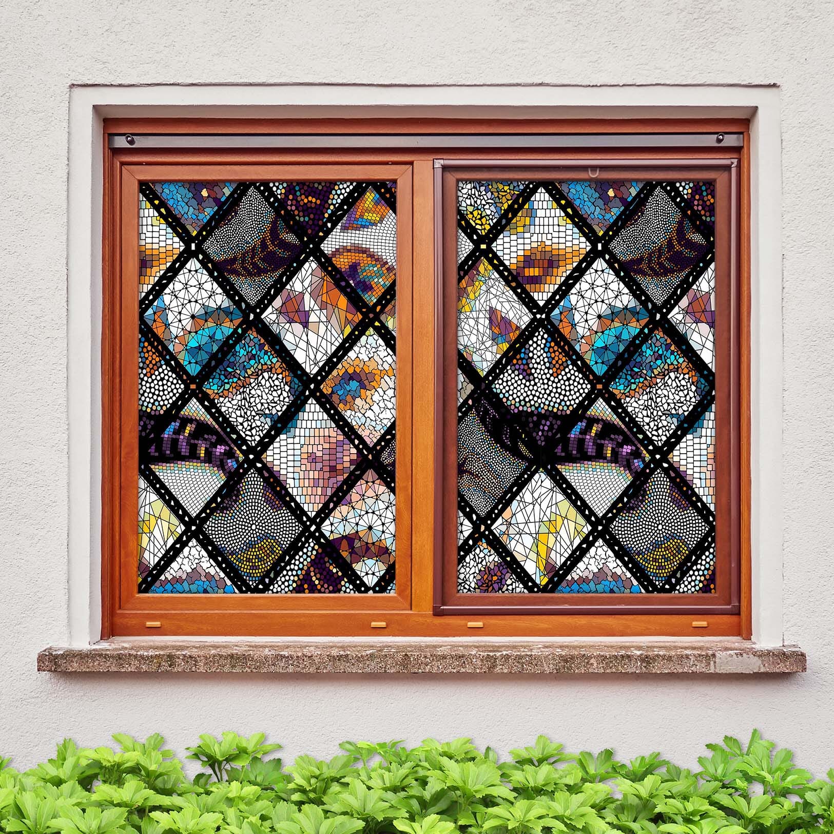 3D Graffiti Debris 468 Window Film Print Sticker Cling Stained Glass UV Block Wallpaper AJ Wallpaper 2