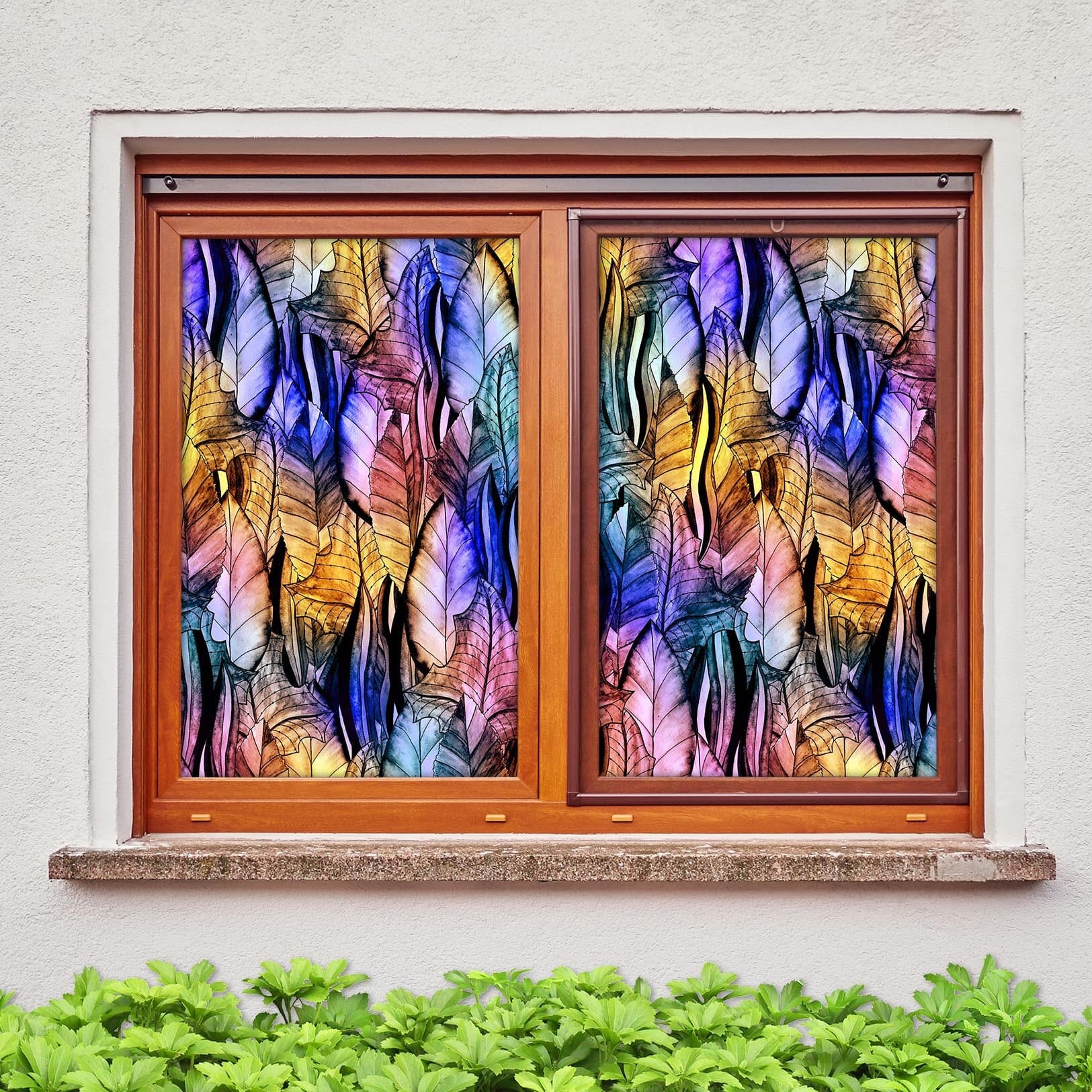 3D Colored Dead Leaves 429 Window Film Print Sticker Cling Stained Glass UV Block Wallpaper AJ Wallpaper 2