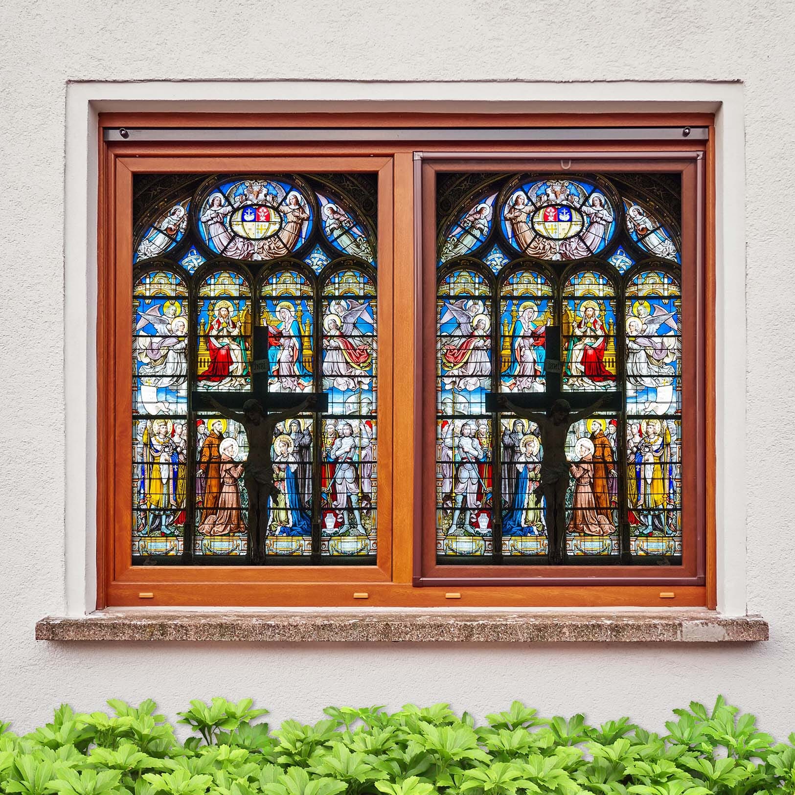 3D Believers Pray 134 Window Film Print Sticker Cling Stained Glass UV Block Wallpaper AJ Wallpaper 2