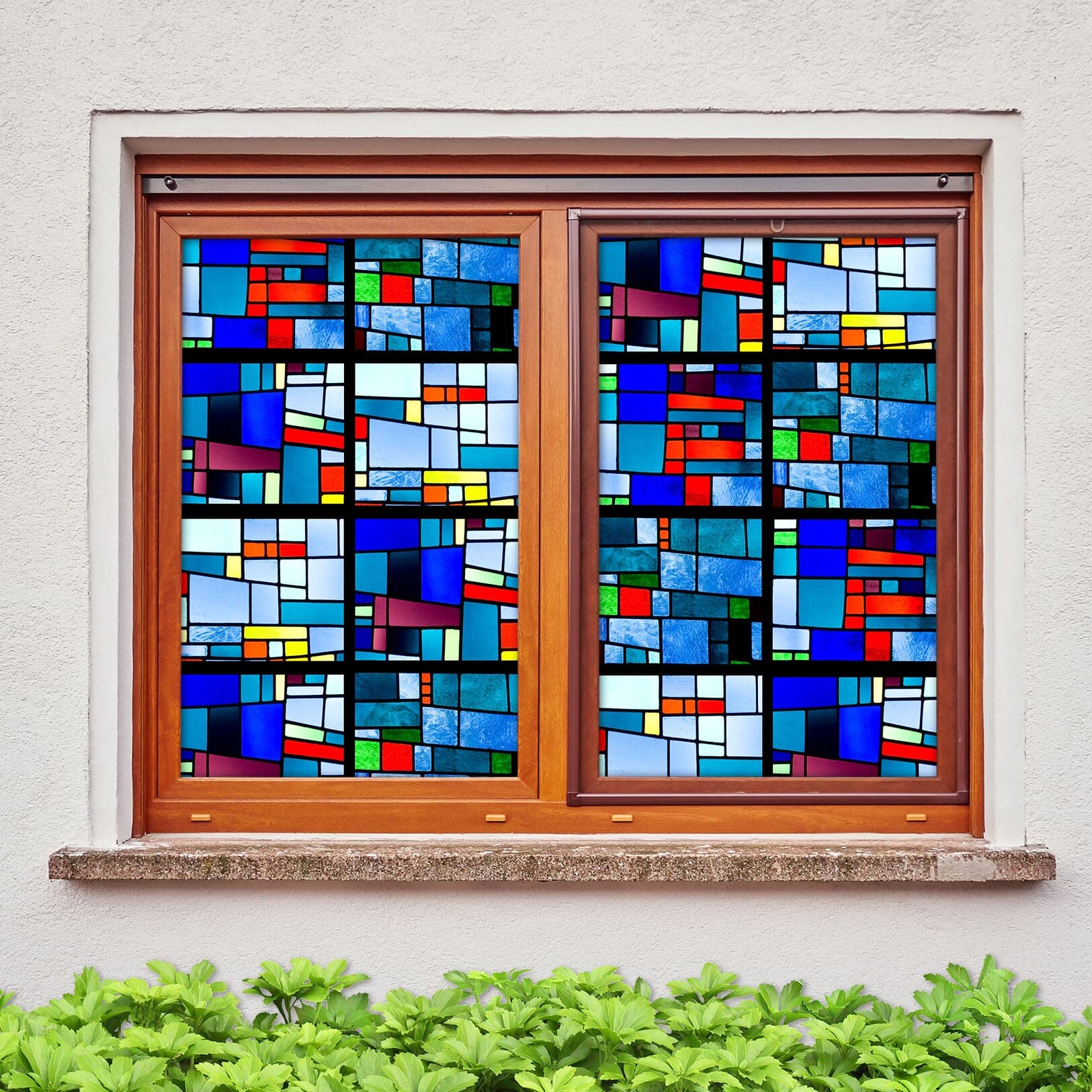 3D Striped Block 262 Window Film Print Sticker Cling Stained Glass UV Block Wallpaper AJ Wallpaper 2