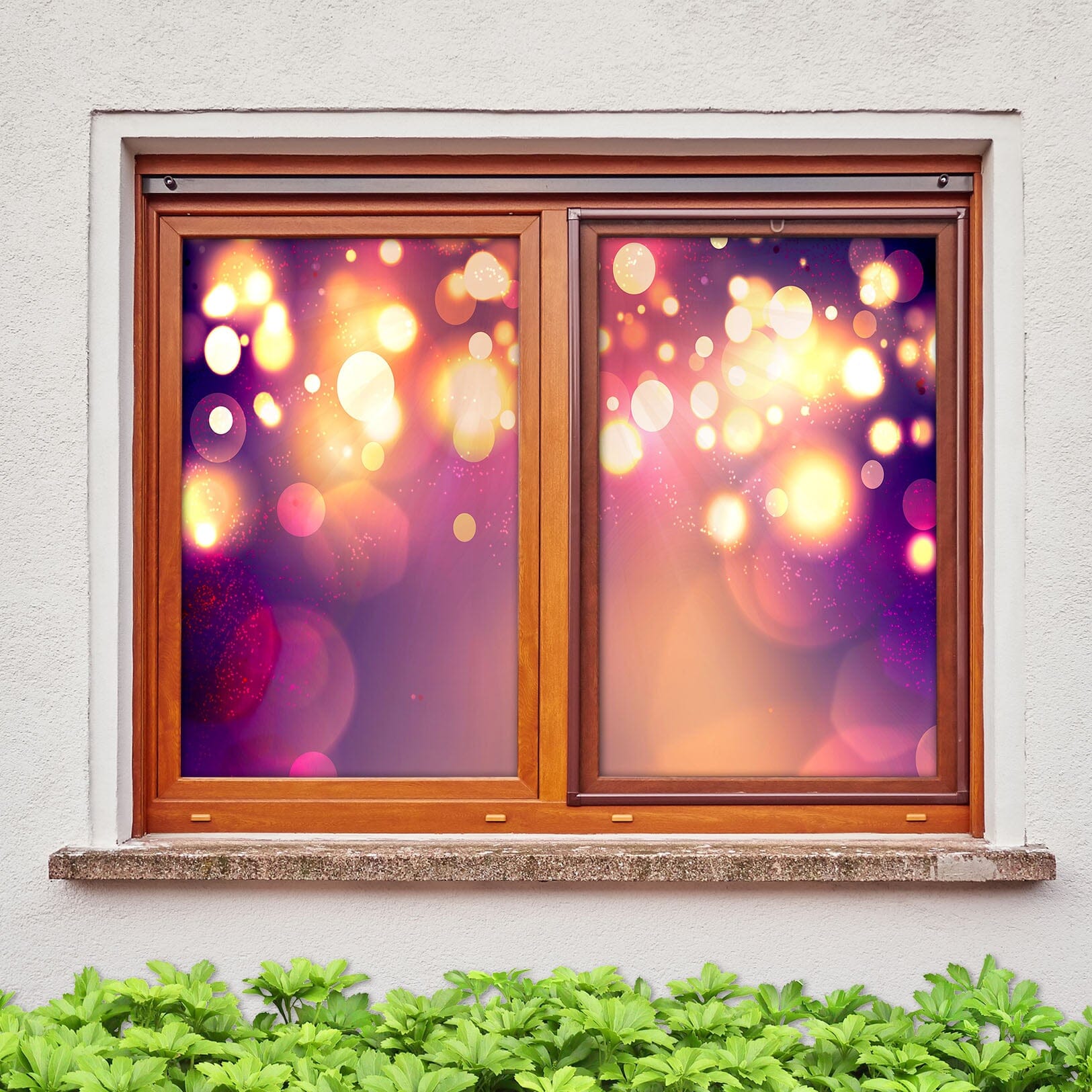 3D Purple Glow 303 Window Film Print Sticker Cling Stained Glass UV Block Wallpaper AJ Wallpaper 2