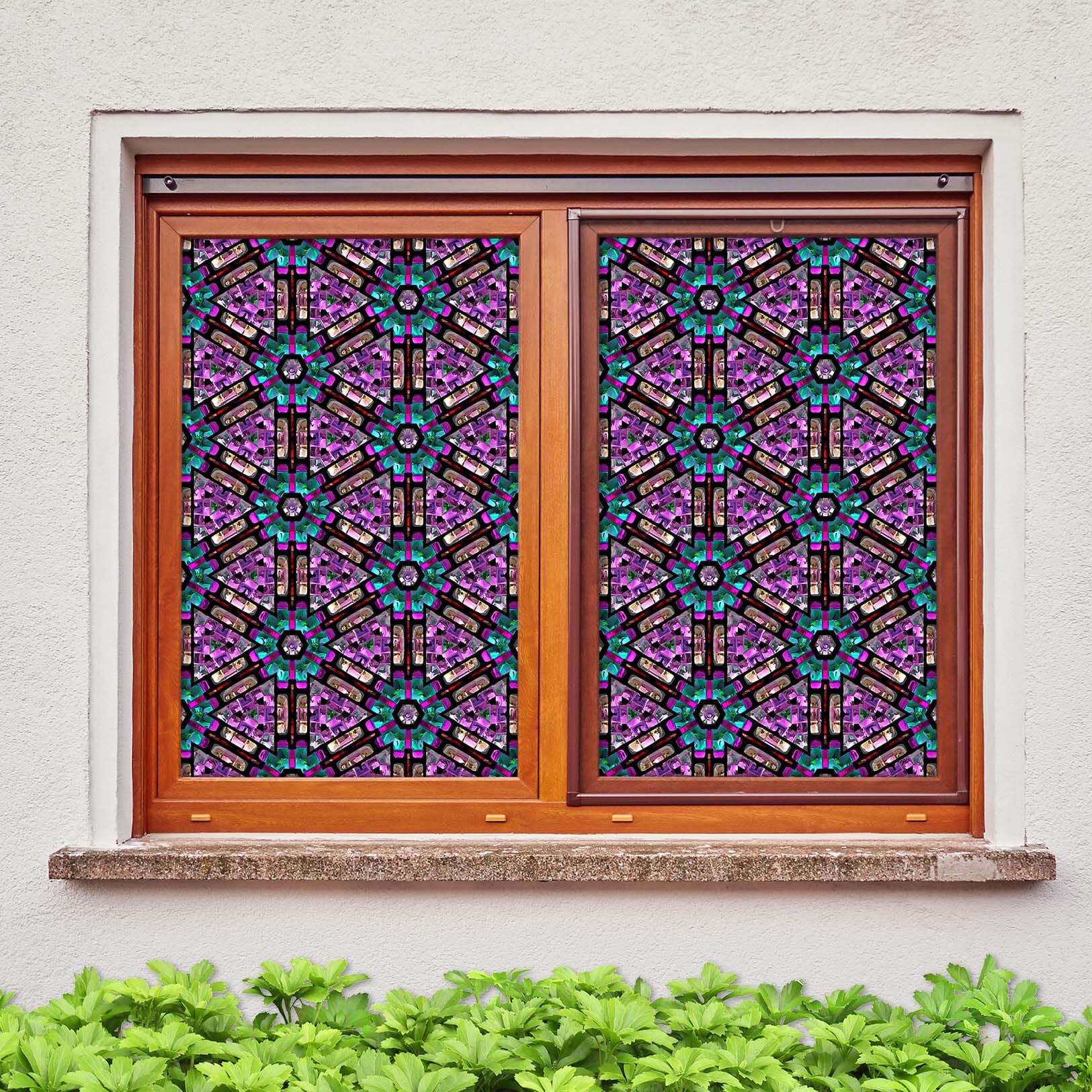 3D Crystal Flower 323 Window Film Print Sticker Cling Stained Glass UV Block Wallpaper AJ Wallpaper 2