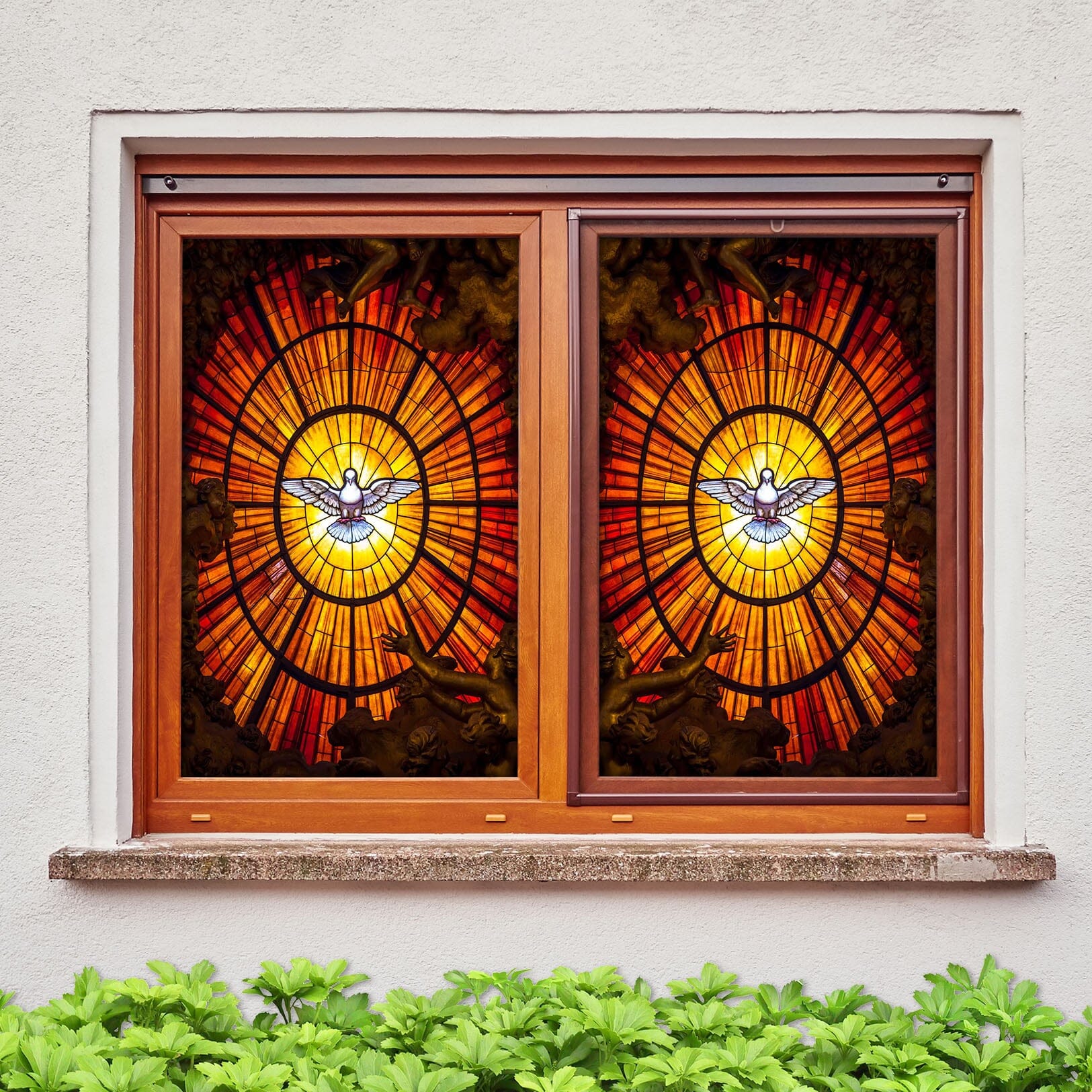 3D Light Dove 230 Window Film Print Sticker Cling Stained Glass UV Block Wallpaper AJ Wallpaper 2