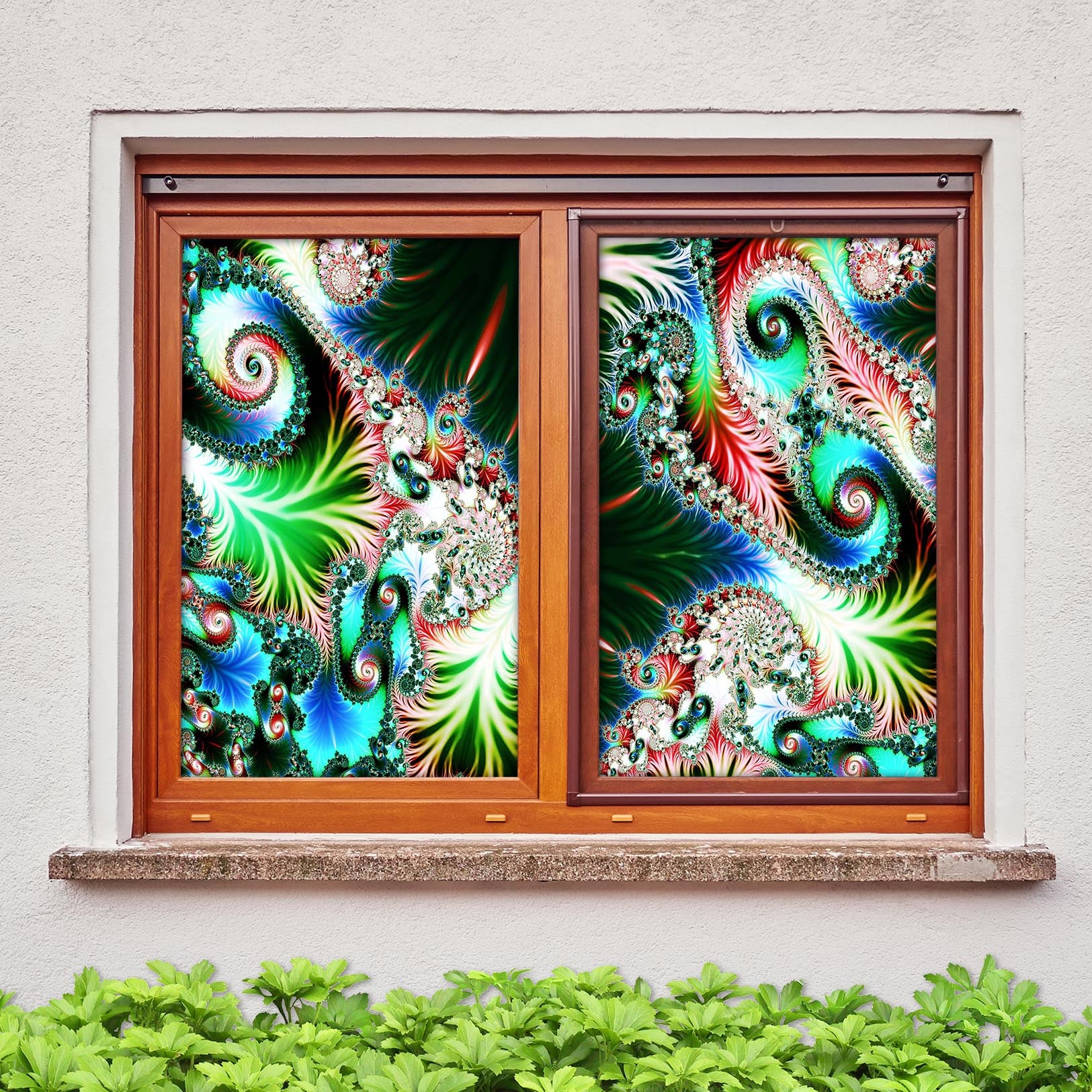 3D Beautiful Feather 337 Window Film Print Sticker Cling Stained Glass UV Block