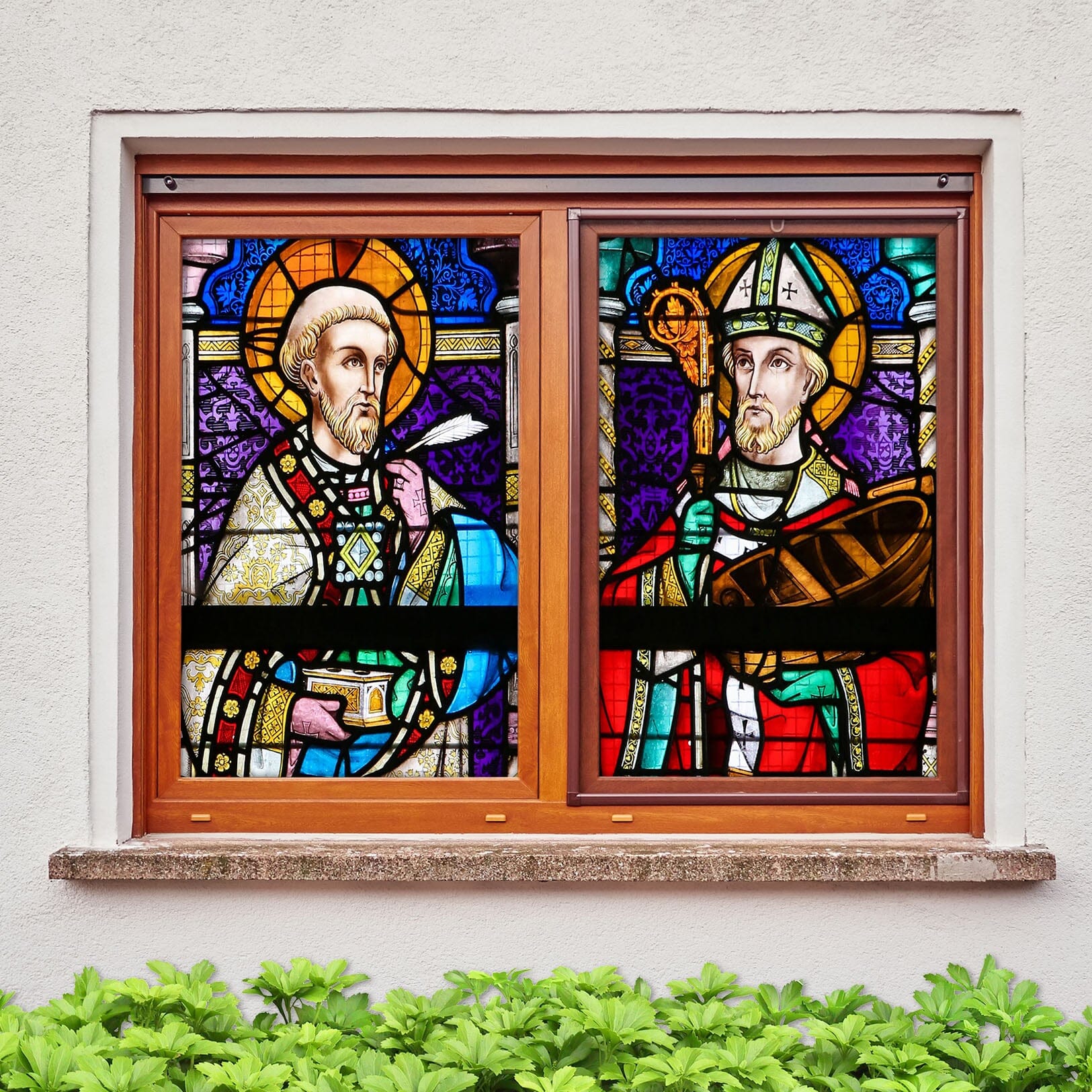 3D Catholic Old Man 158 Window Film Print Sticker Cling Stained Glass UV Block Wallpaper AJ Wallpaper 2