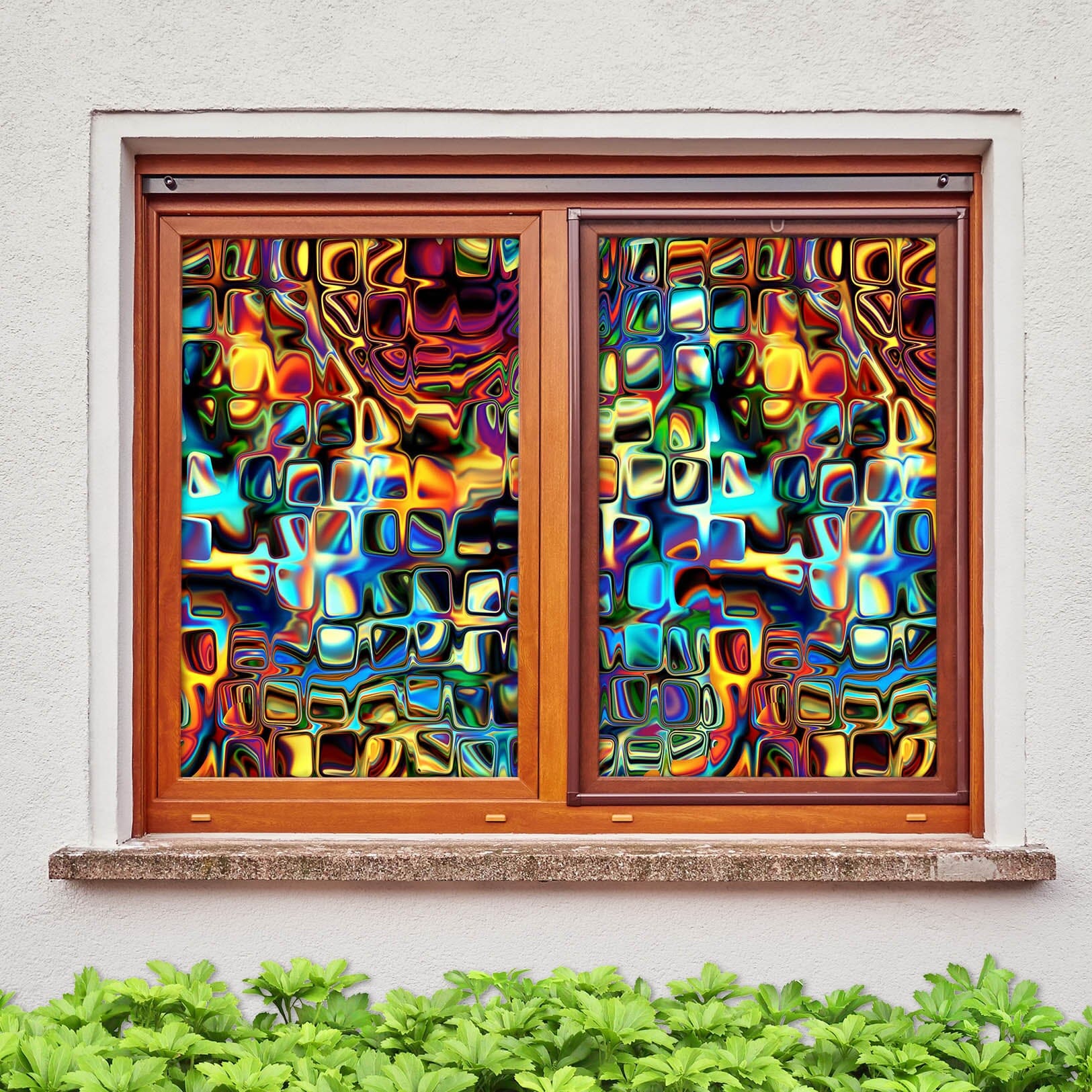 3D Art Grunge Texture 271 Window Film Print Sticker Cling Stained Glass UV Block Wallpaper AJ Wallpaper 2