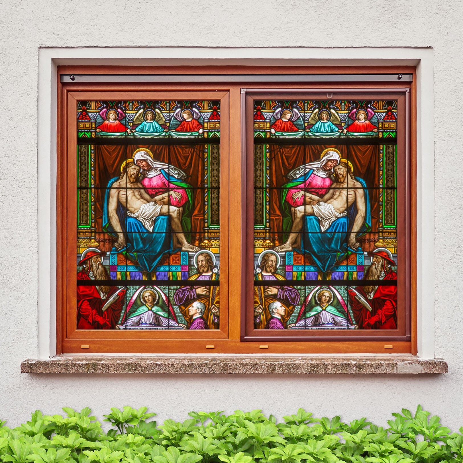 3D Prayer Ceremony 136 Window Film Print Sticker Cling Stained Glass UV Block Wallpaper AJ Wallpaper 2