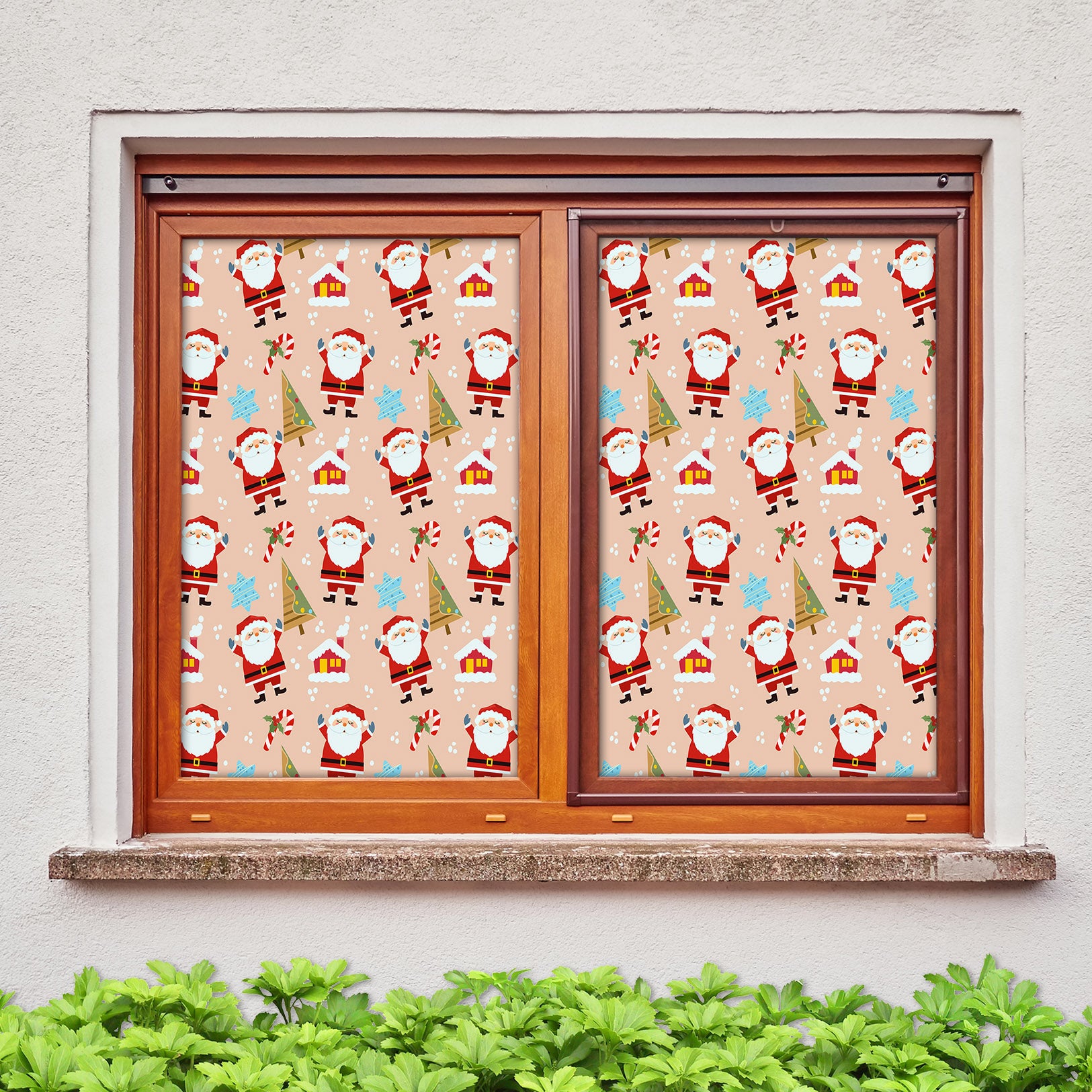 3D Santa Claus Pattern 43146 Christmas Window Film Print Sticker Cling Stained Glass Xmas