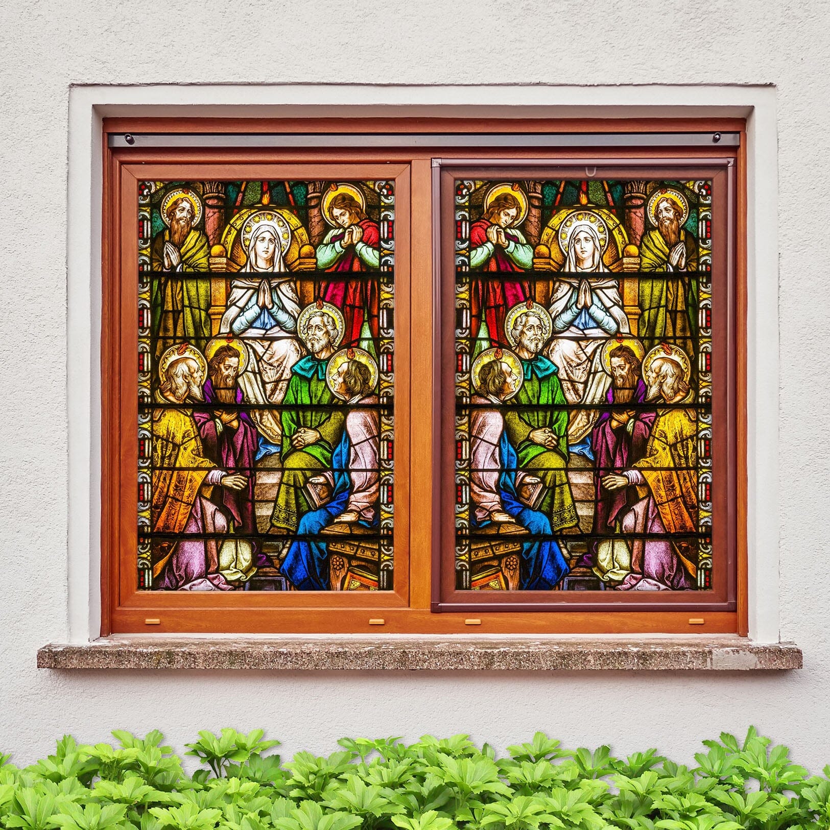 3D Apostle Prayer 236 Window Film Print Sticker Cling Stained Glass UV Block Wallpaper AJ Wallpaper 2