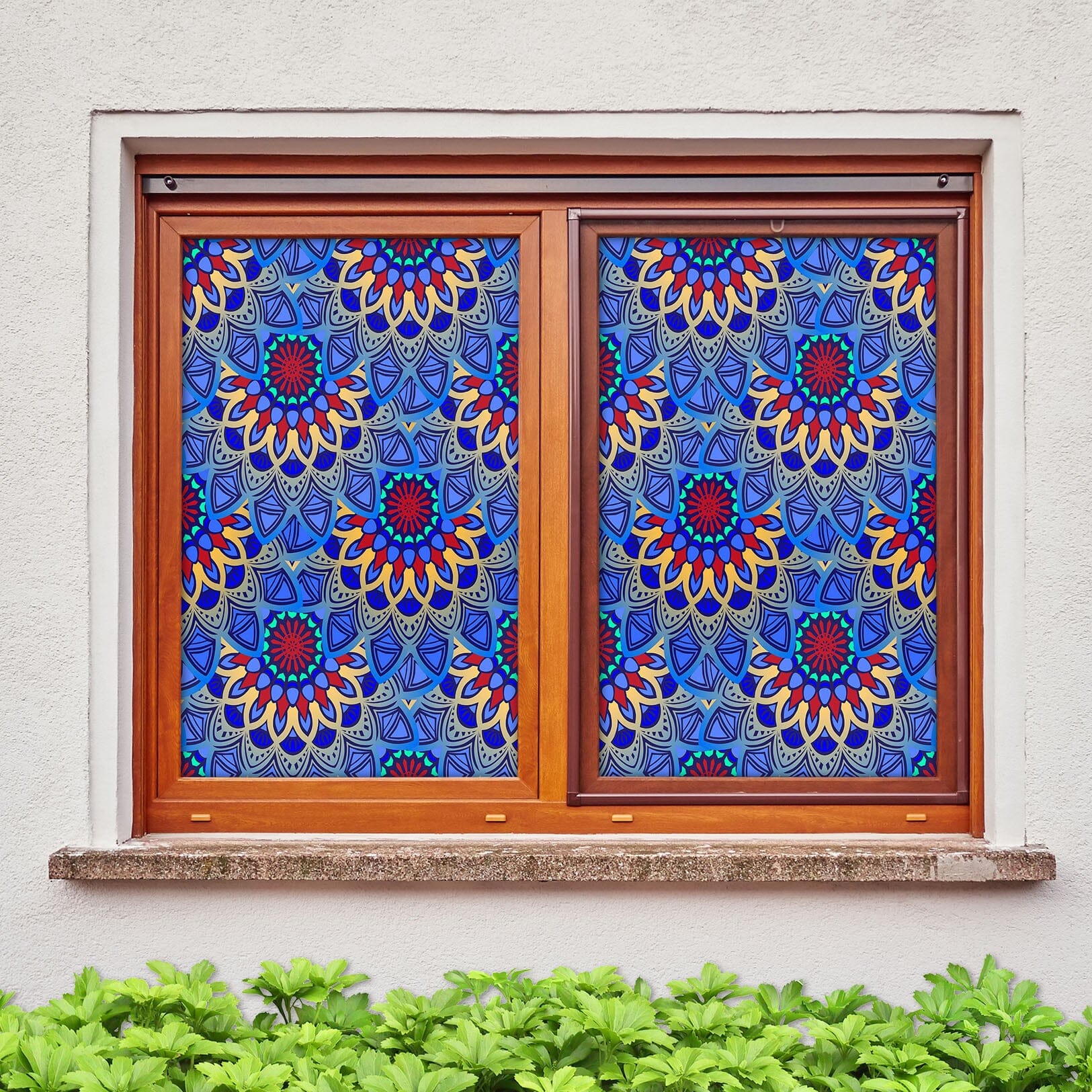 3D Blue Pattern 174 Window Film Print Sticker Cling Stained Glass UV Block Wallpaper AJ Wallpaper 2