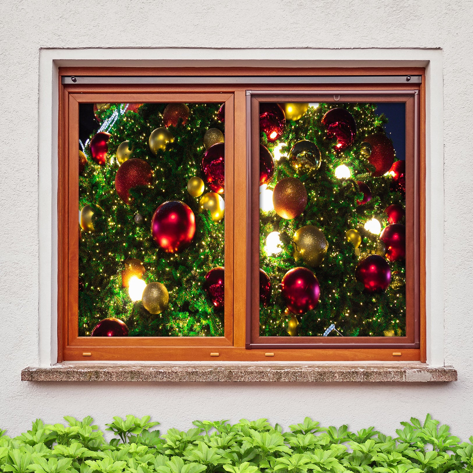 3D Ball Pendant 43015 Christmas Window Film Print Sticker Cling Stained Glass Xmas