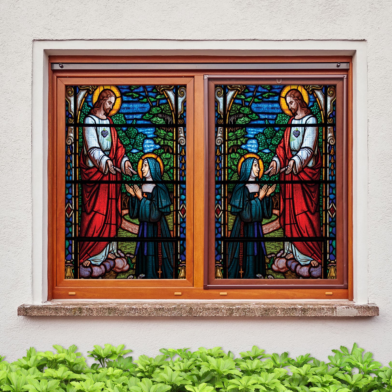 3D Priesthood Believers 061 Window Film Print Sticker Cling Stained Glass UV Block