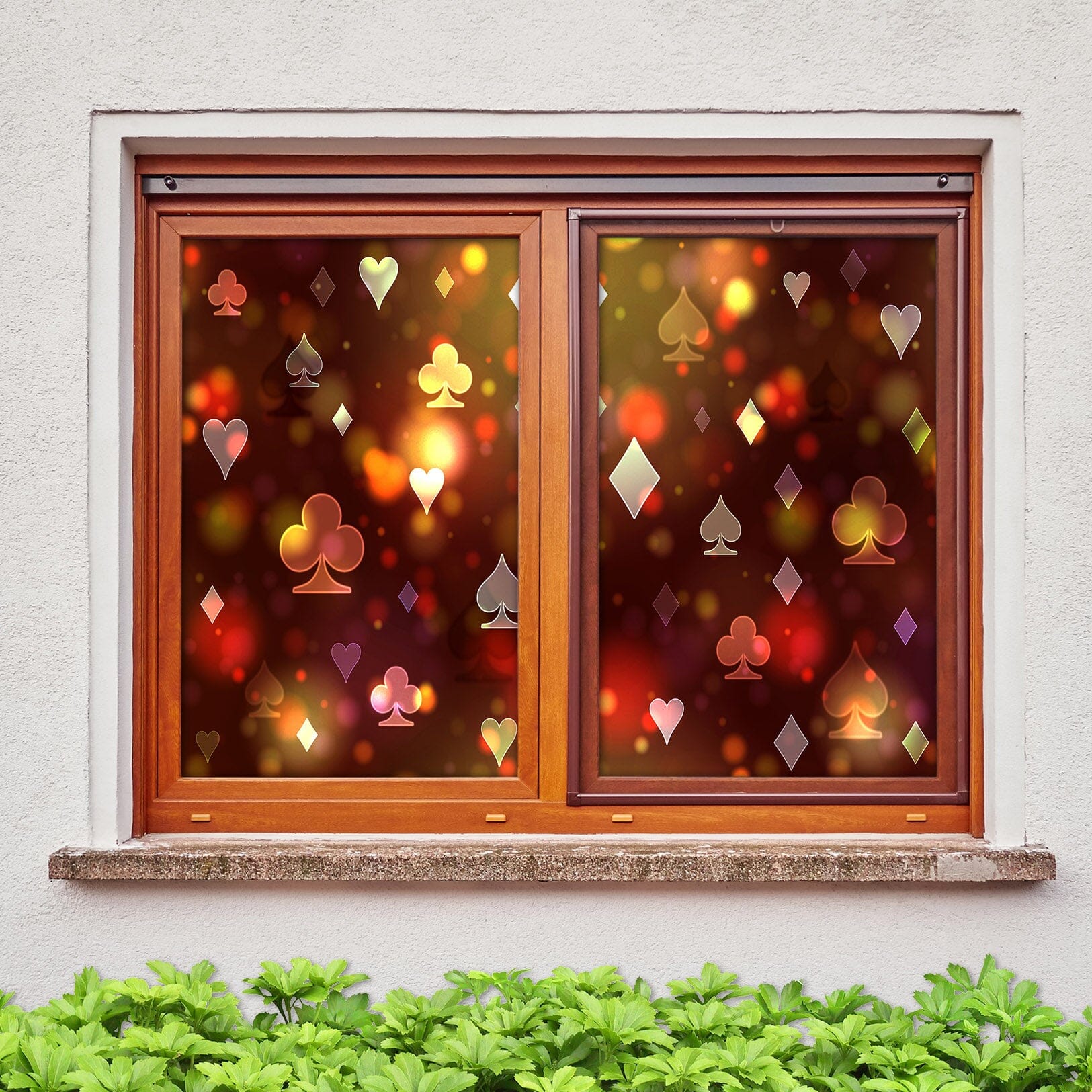 3D Poker Spades 393 Window Film Print Sticker Cling Stained Glass UV Block Wallpaper AJ Wallpaper 2
