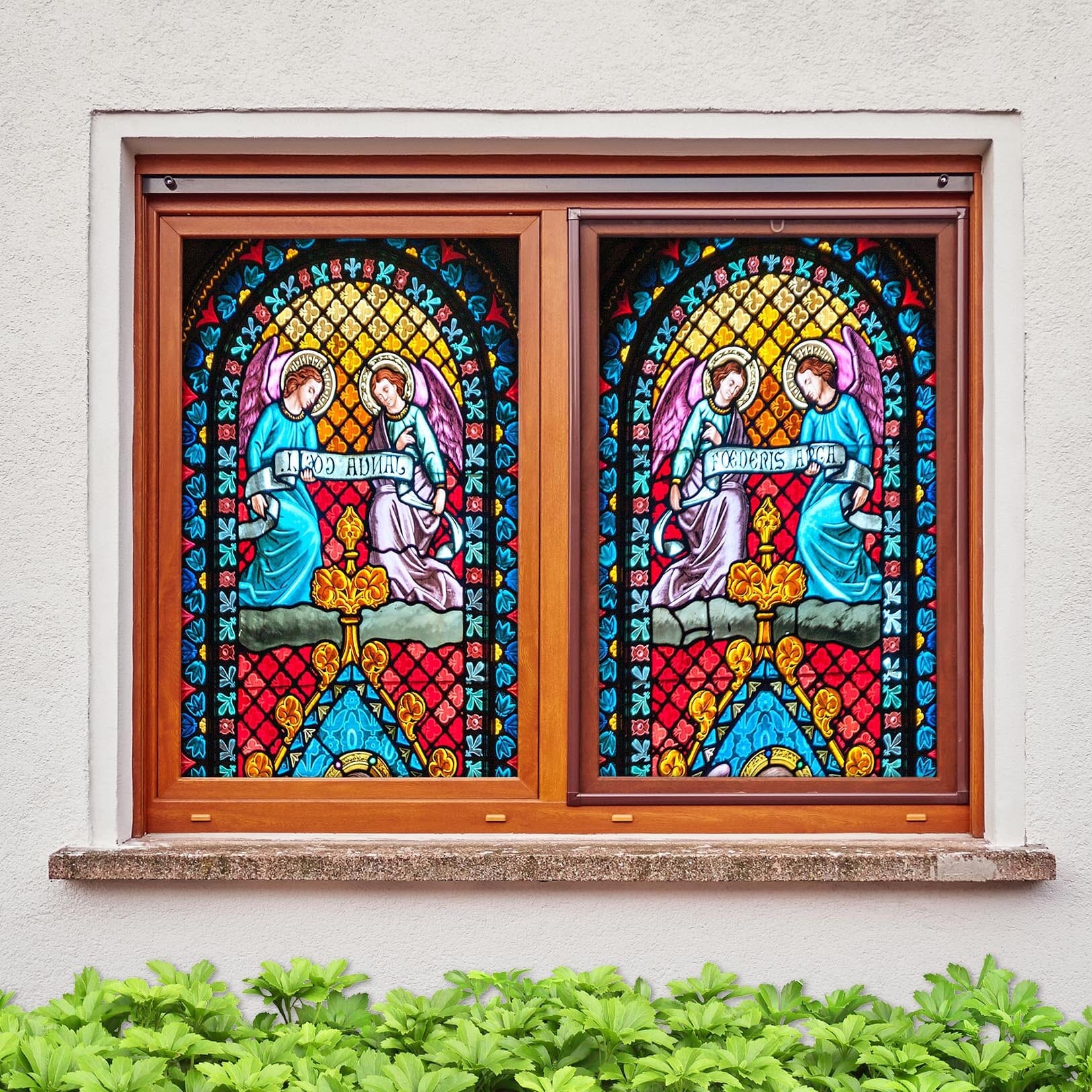 3D Church Angel 293 Window Film Print Sticker Cling Stained Glass UV Block Wallpaper AJ Wallpaper 2