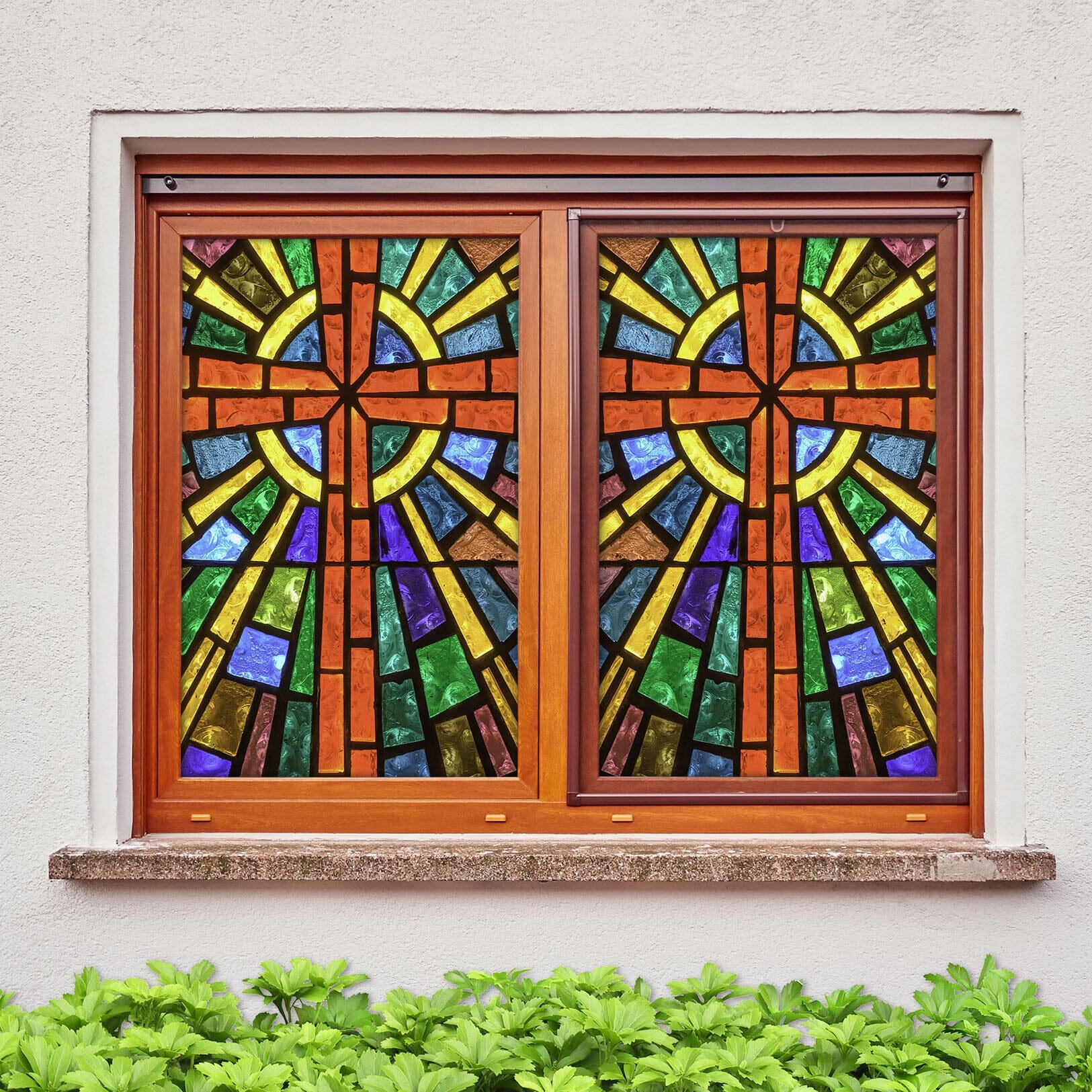 3D Cross Ceiling 156 Window Film Print Sticker Cling Stained Glass UV Block Wallpaper AJ Wallpaper 2