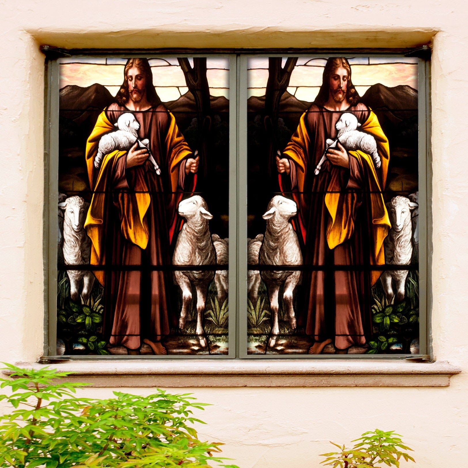 3D Little Sheep 121 Window Film Print Sticker Cling Stained Glass UV Block Wallpaper AJ Wallpaper 2
