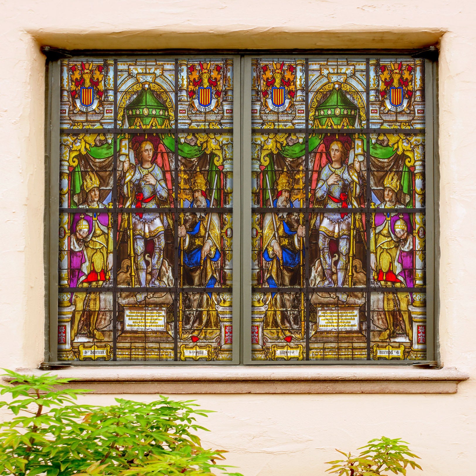 3D Armor Soldier 137 Window Film Print Sticker Cling Stained Glass UV Block