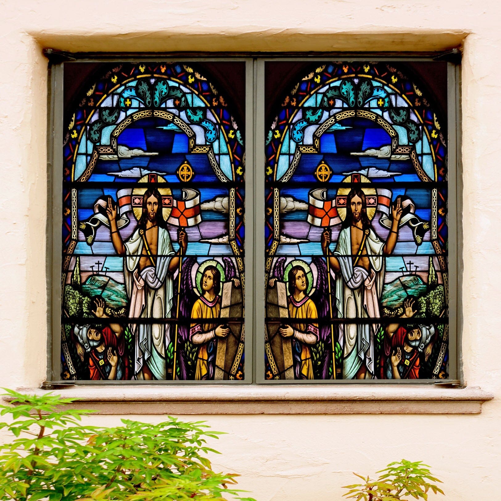 3D Religious Soldier 108 Window Film Print Sticker Cling Stained Glass UV Block Wallpaper AJ Wallpaper 2
