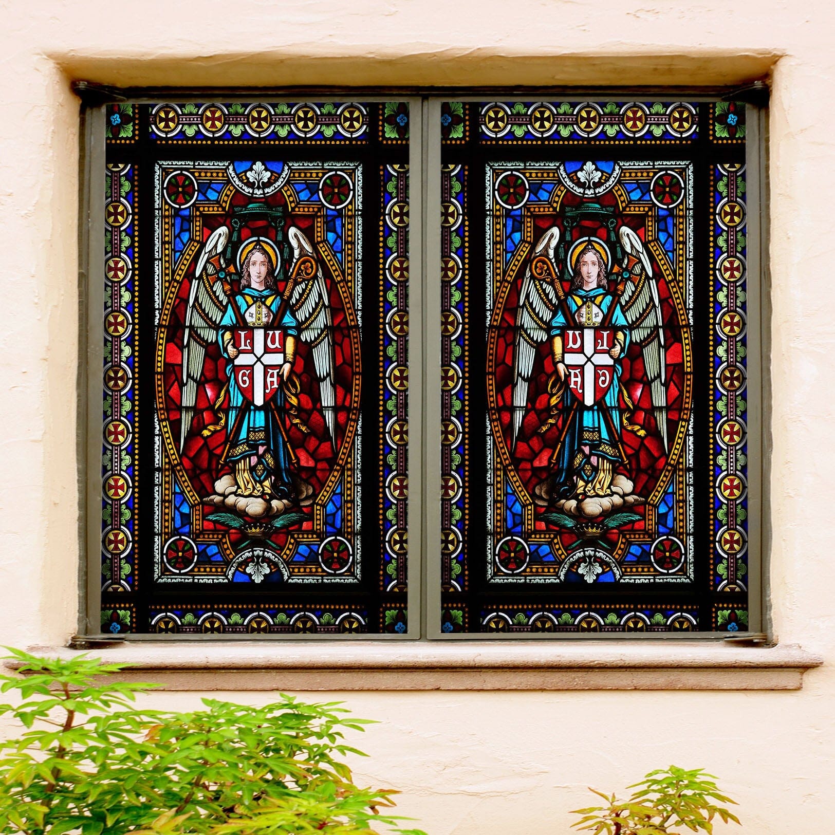3D Staff Wing 231 Window Film Print Sticker Cling Stained Glass UV Block Wallpaper AJ Wallpaper 2