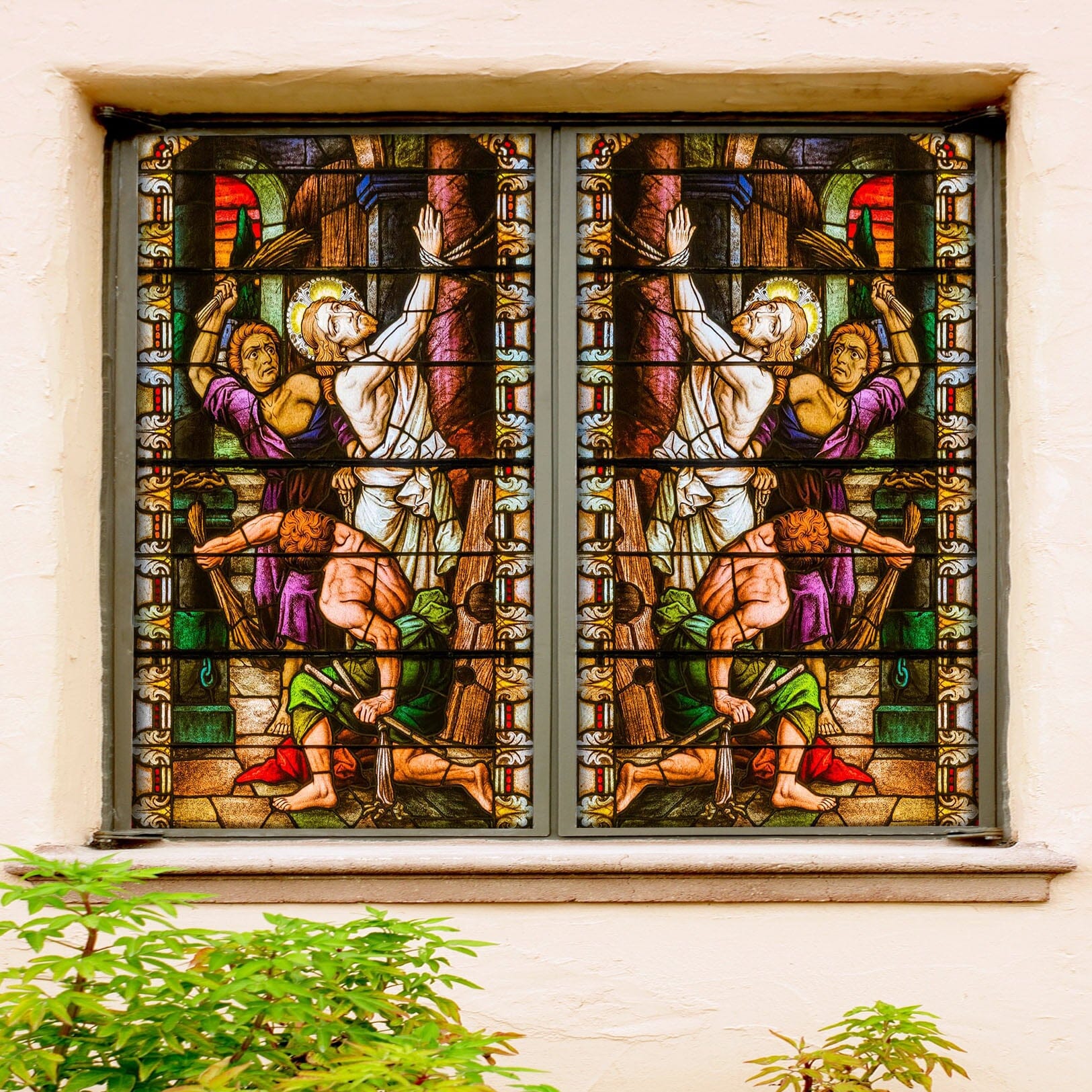 3D Tortured Religion 237 Window Film Print Sticker Cling Stained Glass UV Block Wallpaper AJ Wallpaper 2