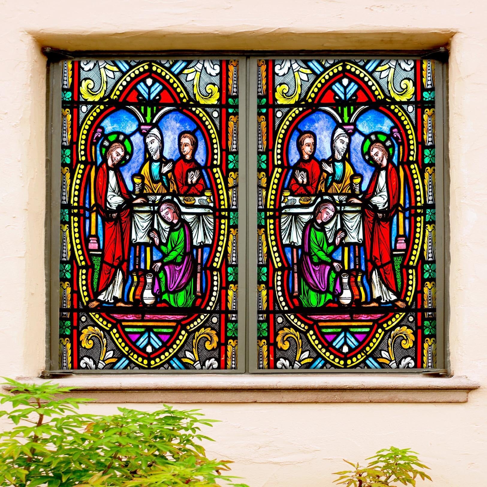 3D Religious Holy Water 453 Window Film Print Sticker Cling Stained Glass UV Block Wallpaper AJ Wallpaper 2