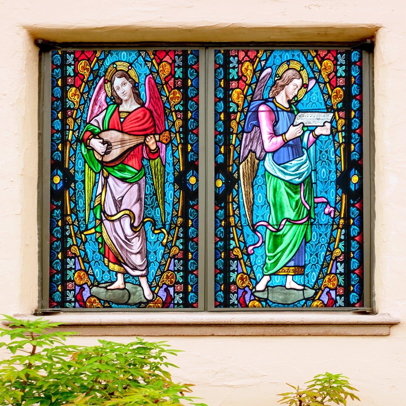 3D Church Music 294 Window Film Print Sticker Cling Stained Glass UV Block Wallpaper AJ Wallpaper 2