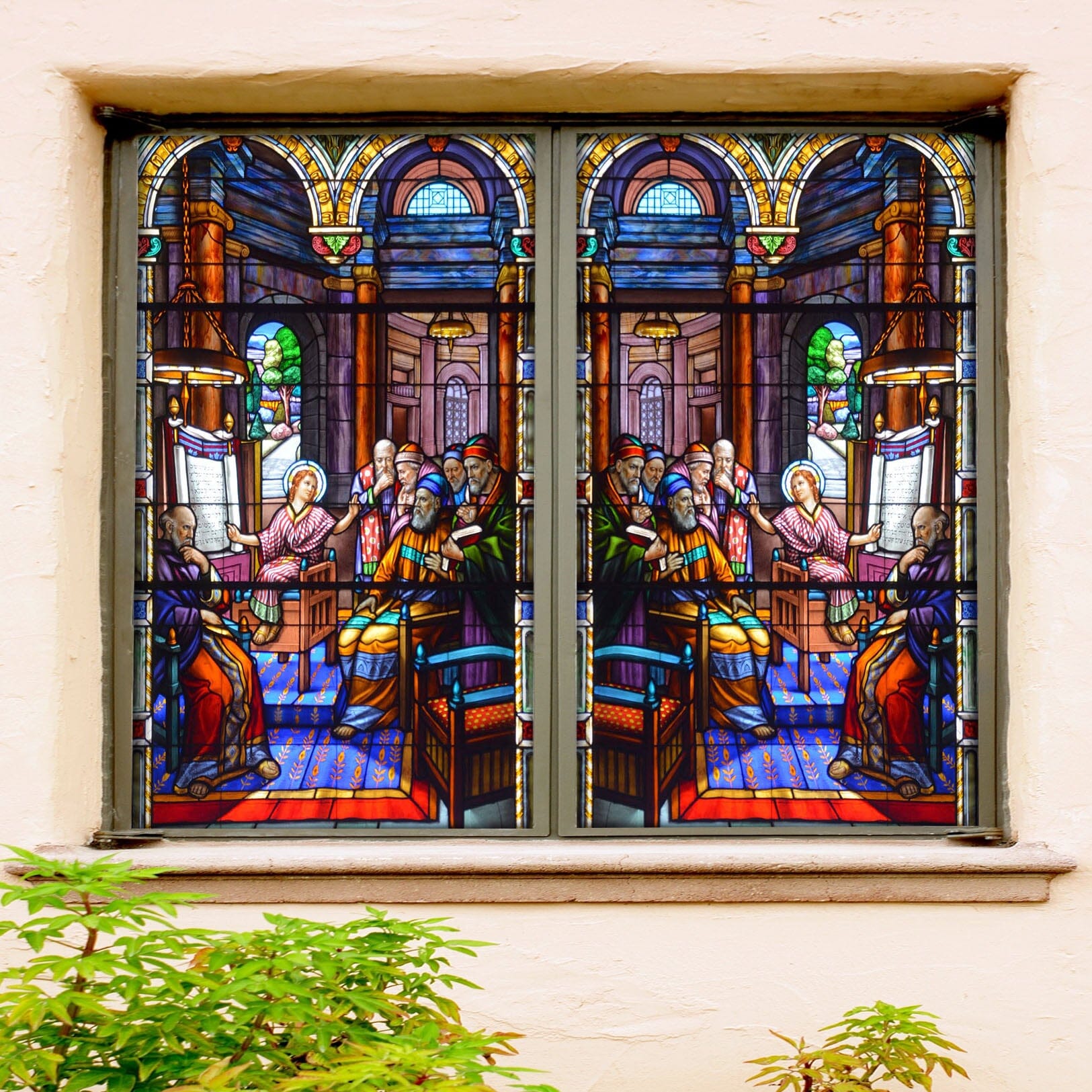 3D Classroom Meeting 168 Window Film Print Sticker Cling Stained Glass UV Block Wallpaper AJ Wallpaper 2