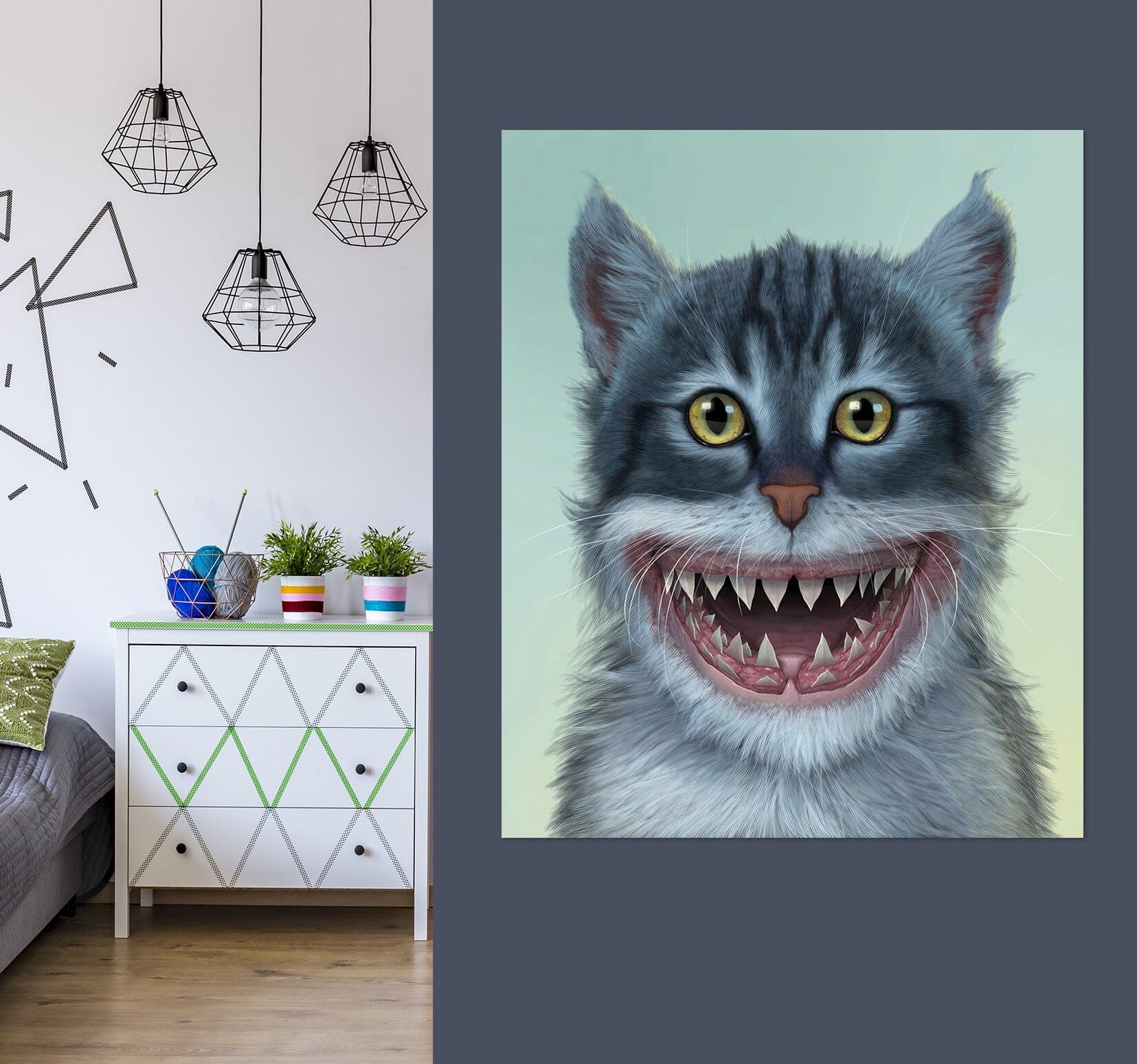 3D Sharkitten 071 Vincent Hie Wall Sticker Wallpaper AJ Wallpaper 2