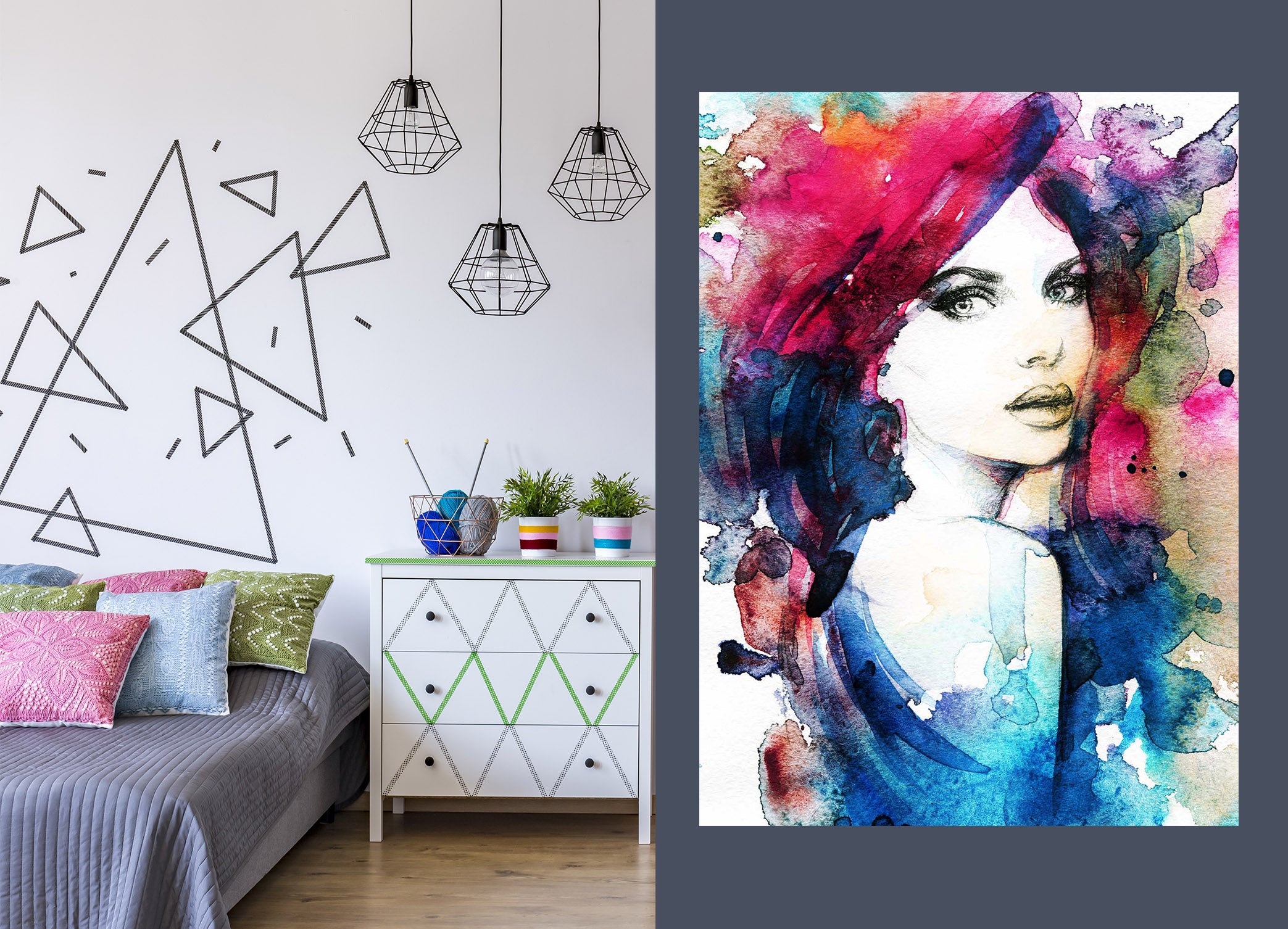 3D Redhead Mature Woman 1009 Wall Sticker