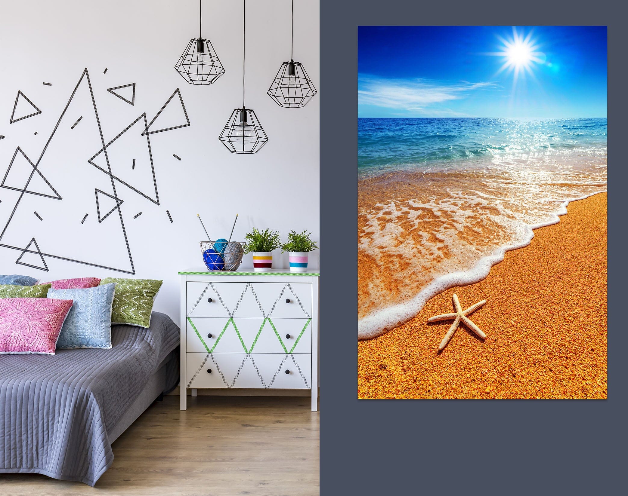 3D Sunny Beach 002 Wall Sticker Wallpaper AJ Wallpaper 2