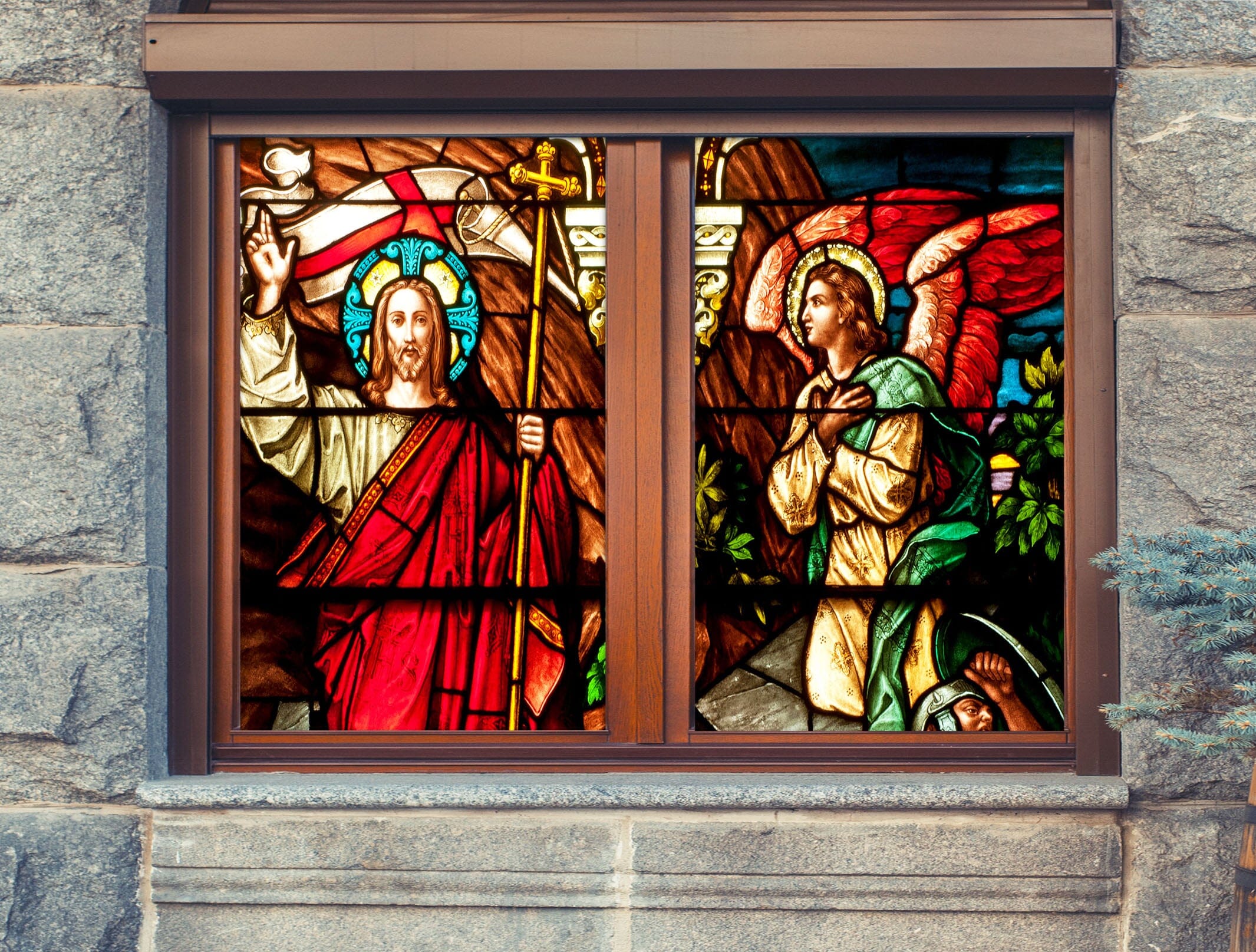 3D Religious Believer 131 Window Film Print Sticker Cling Stained Glass UV Block Wallpaper AJ Wallpaper 2