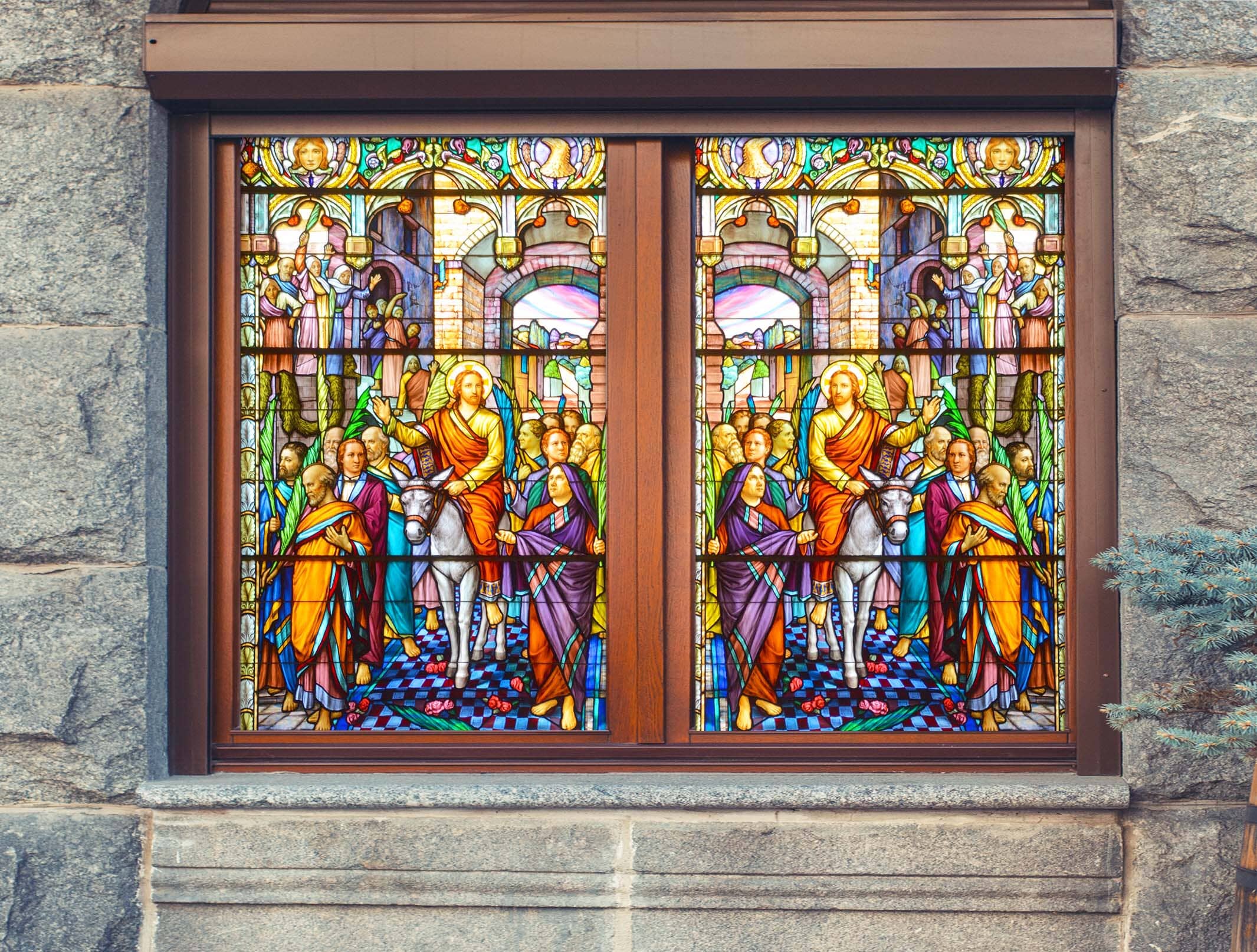 3D Believer Crowd 167 Window Film Print Sticker Cling Stained Glass UV Block Wallpaper AJ Wallpaper 2