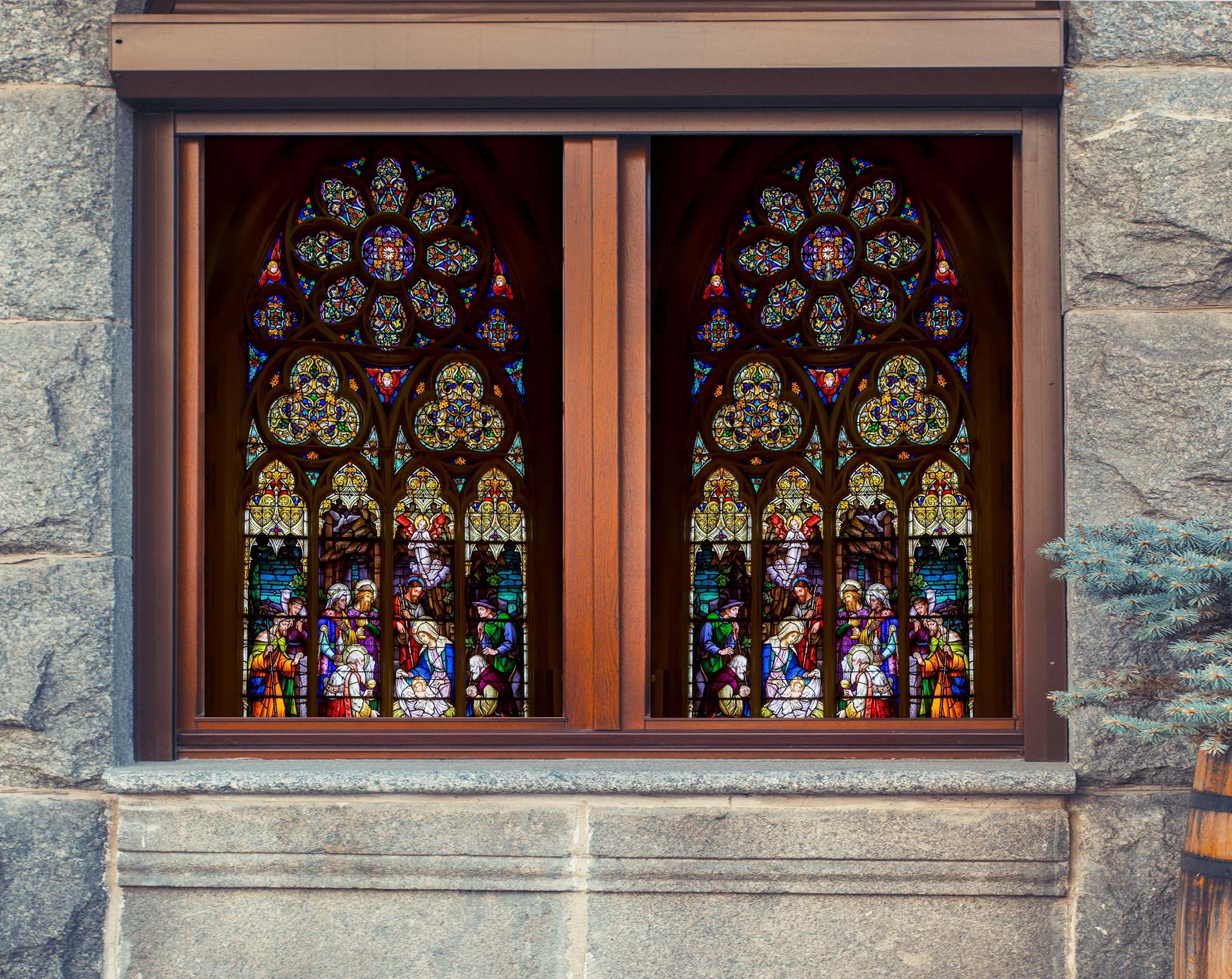 3D Angel Church 310 Window Film Print Sticker Cling Stained Glass UV Block