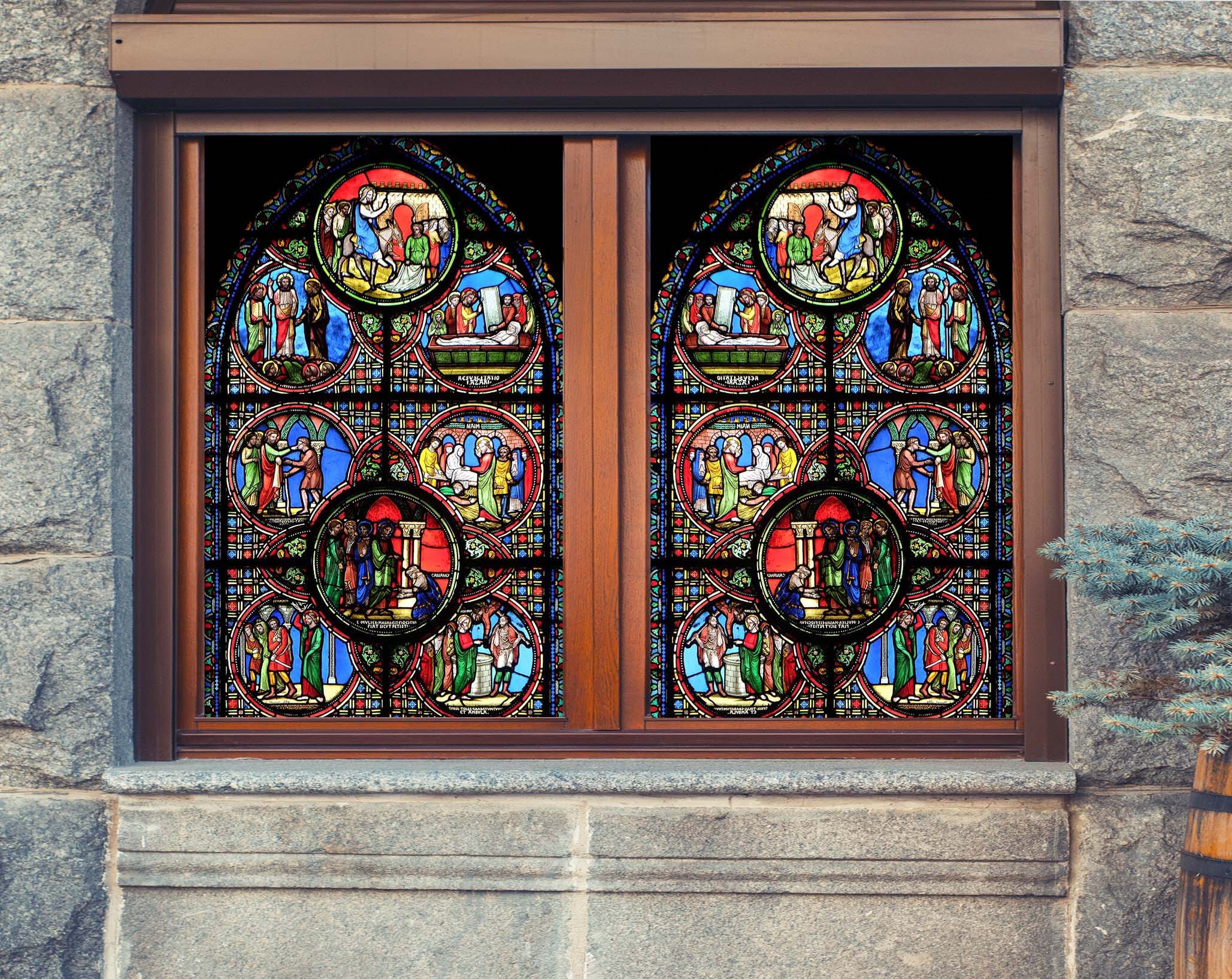 3D Religion Pattern 418 Window Film Print Sticker Cling Stained Glass UV Block Wallpaper AJ Wallpaper 2