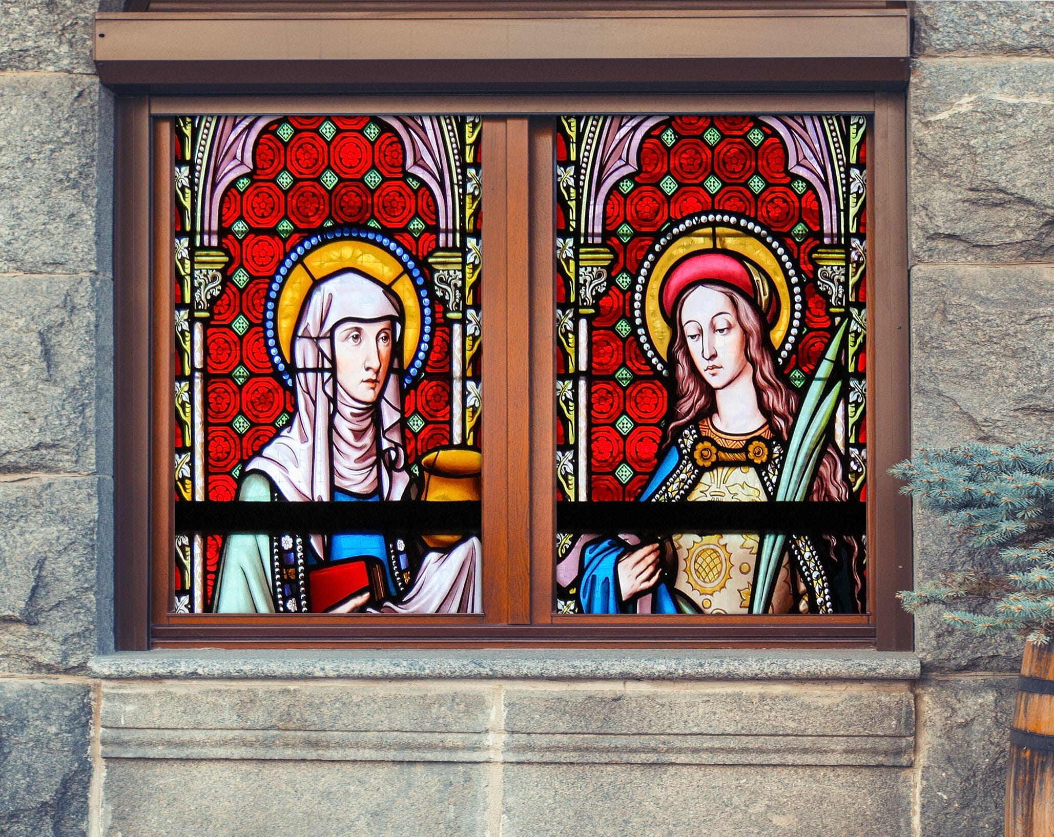 3D Believer Religion 367 Window Film Print Sticker Cling Stained Glass UV Block Wallpaper AJ Wallpaper 2