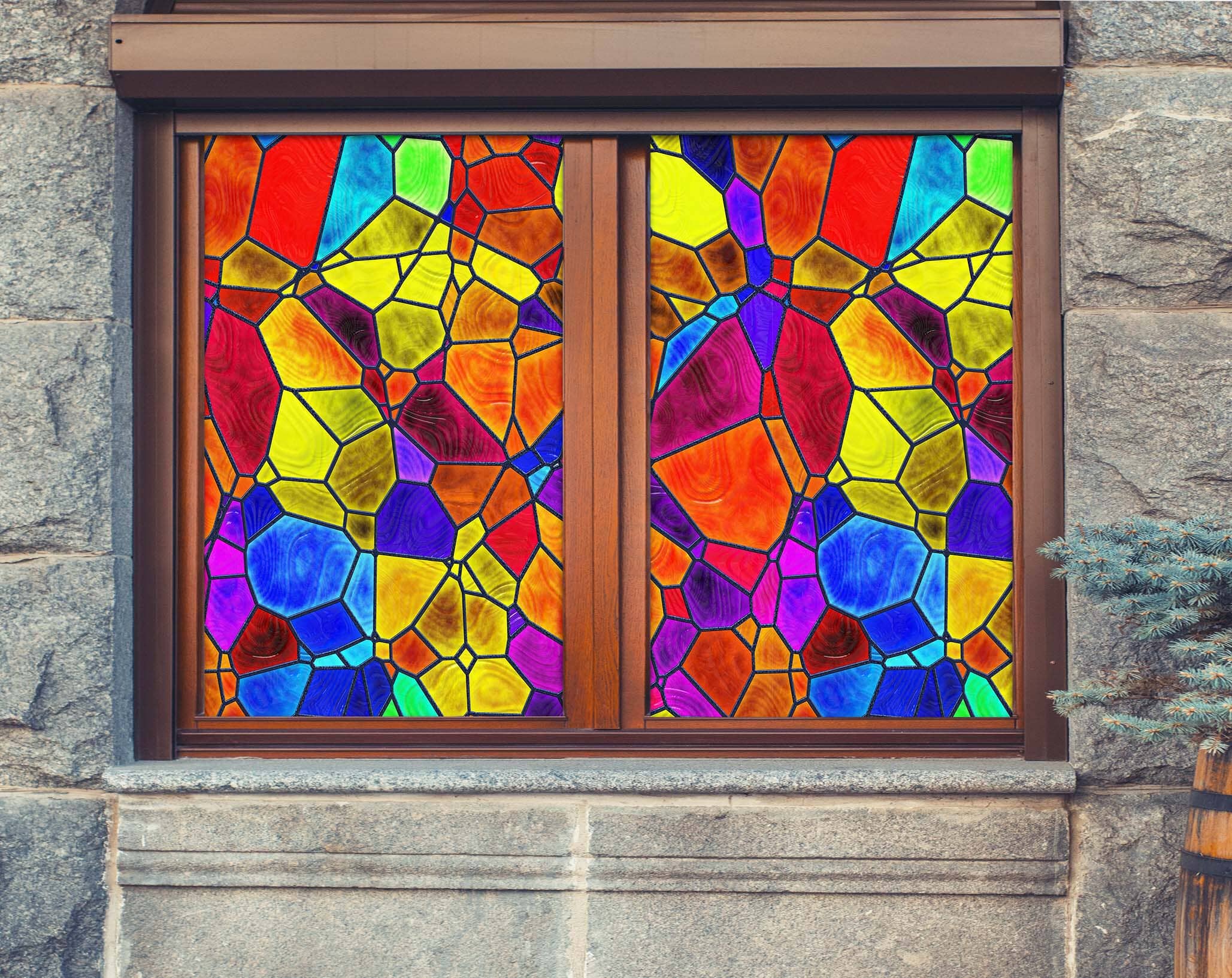 3D Color Graphics 320 Window Film Print Sticker Cling Stained Glass UV Block Wallpaper AJ Wallpaper 2