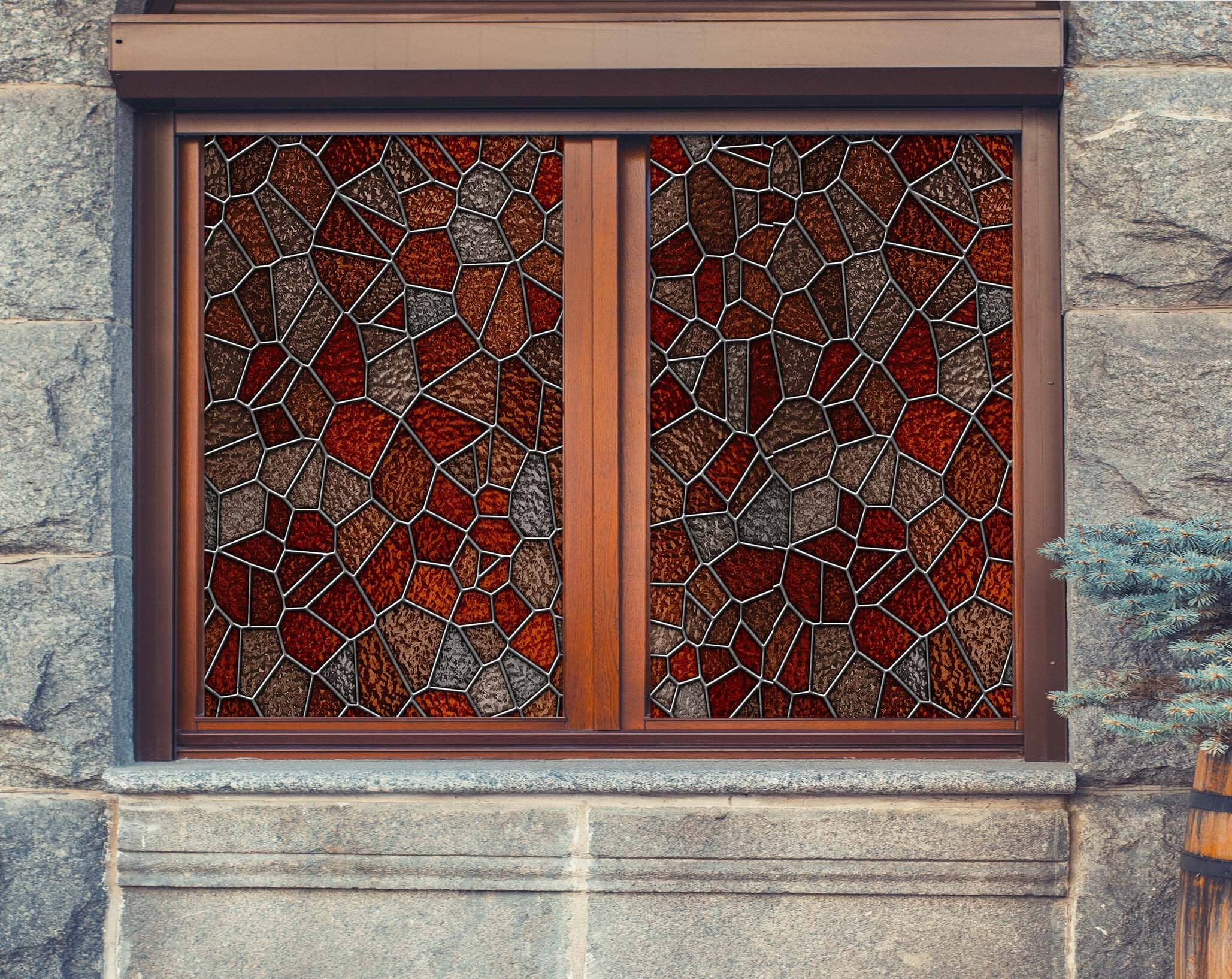 3D Irregular Graphics 406 Window Film Print Sticker Cling Stained Glass UV Block Wallpaper AJ Wallpaper 2