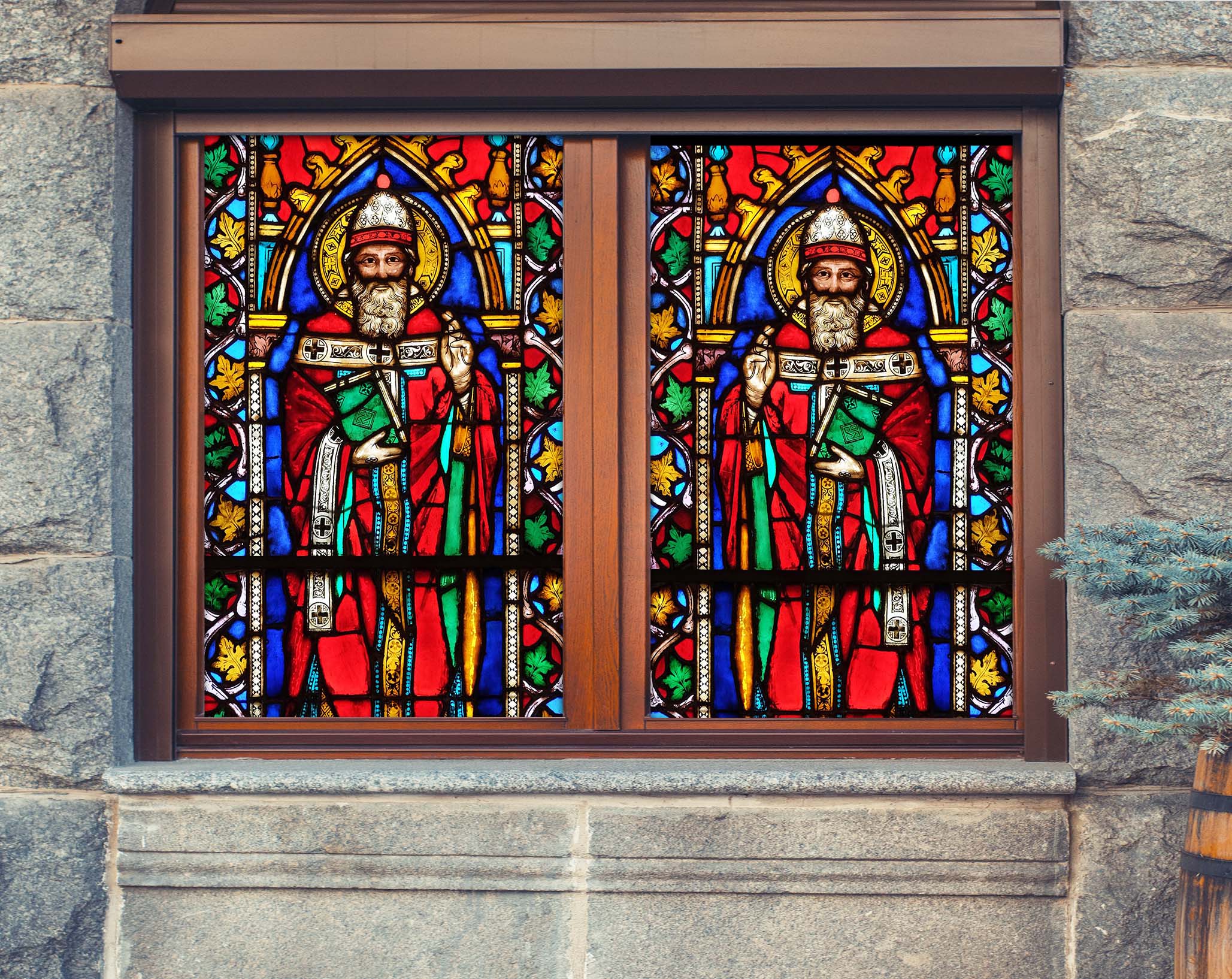 3D Religious Church 464 Window Film Print Sticker Cling Stained Glass UV Block