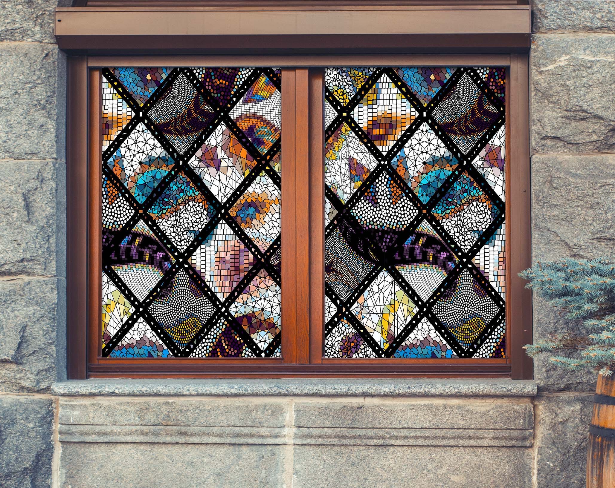 3D Graffiti Debris 468 Window Film Print Sticker Cling Stained Glass UV Block Wallpaper AJ Wallpaper 2