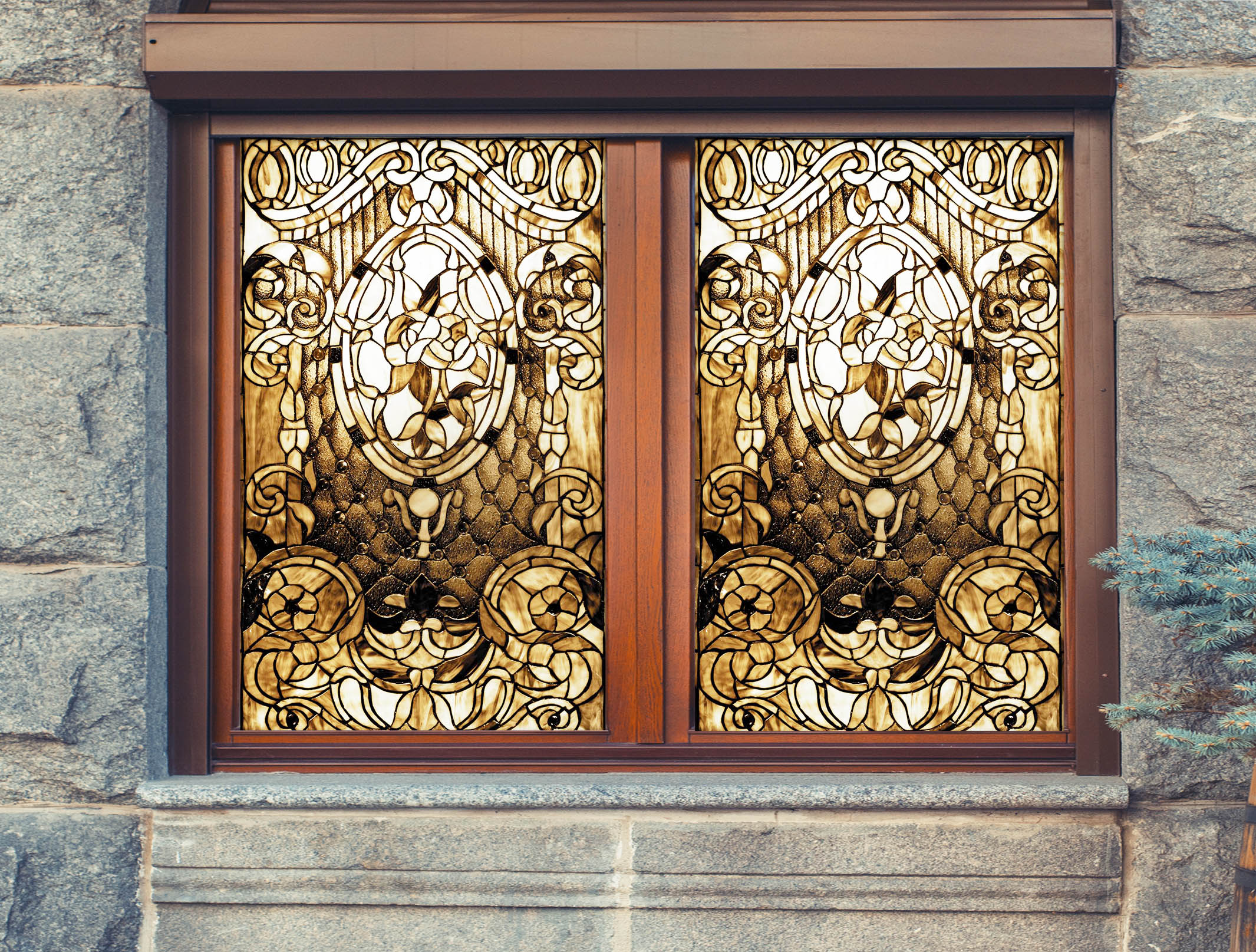 3D Religious Church 105 Window Film Print Sticker Cling Stained Glass UV Block