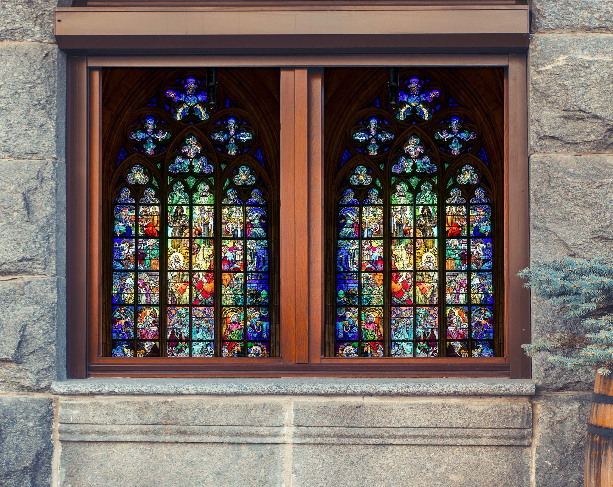 3D Religious Believer 306 Window Film Print Sticker Cling Stained Glass UV Block