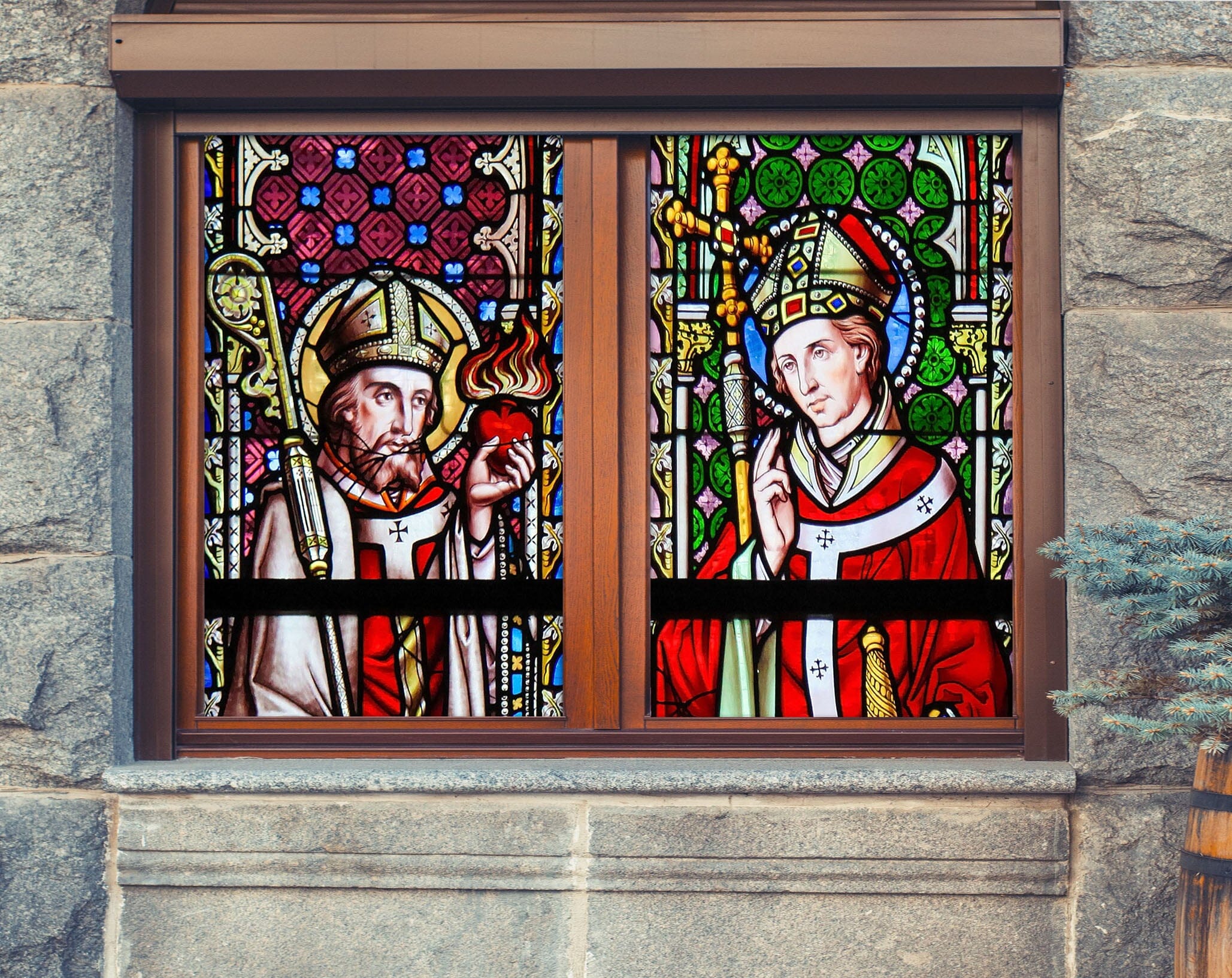 3D Believer Religion 368 Window Film Print Sticker Cling Stained Glass UV Block Wallpaper AJ Wallpaper 2