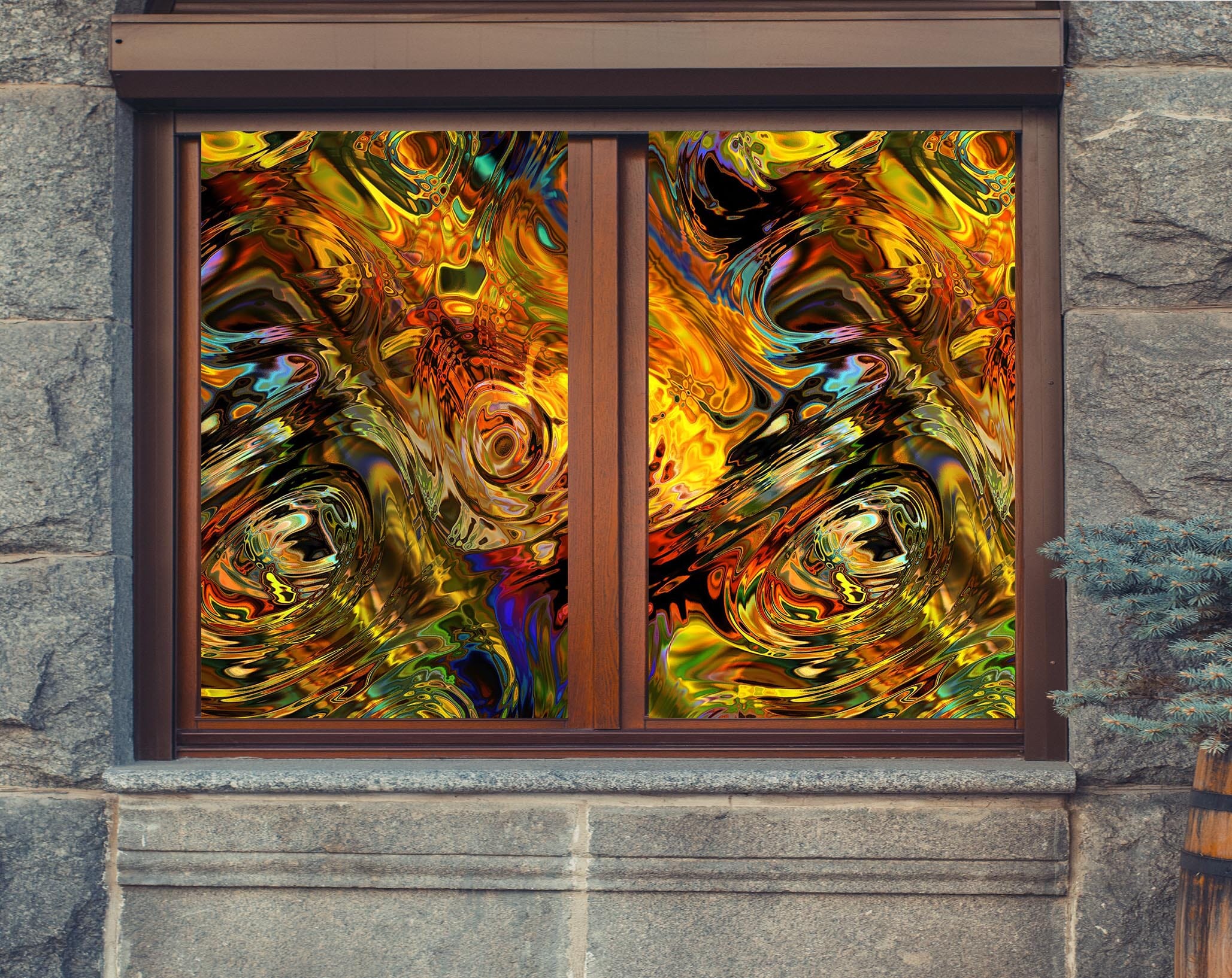 3D Water Pattern 278 Window Film Print Sticker Cling Stained Glass UV Block Wallpaper AJ Wallpaper 2