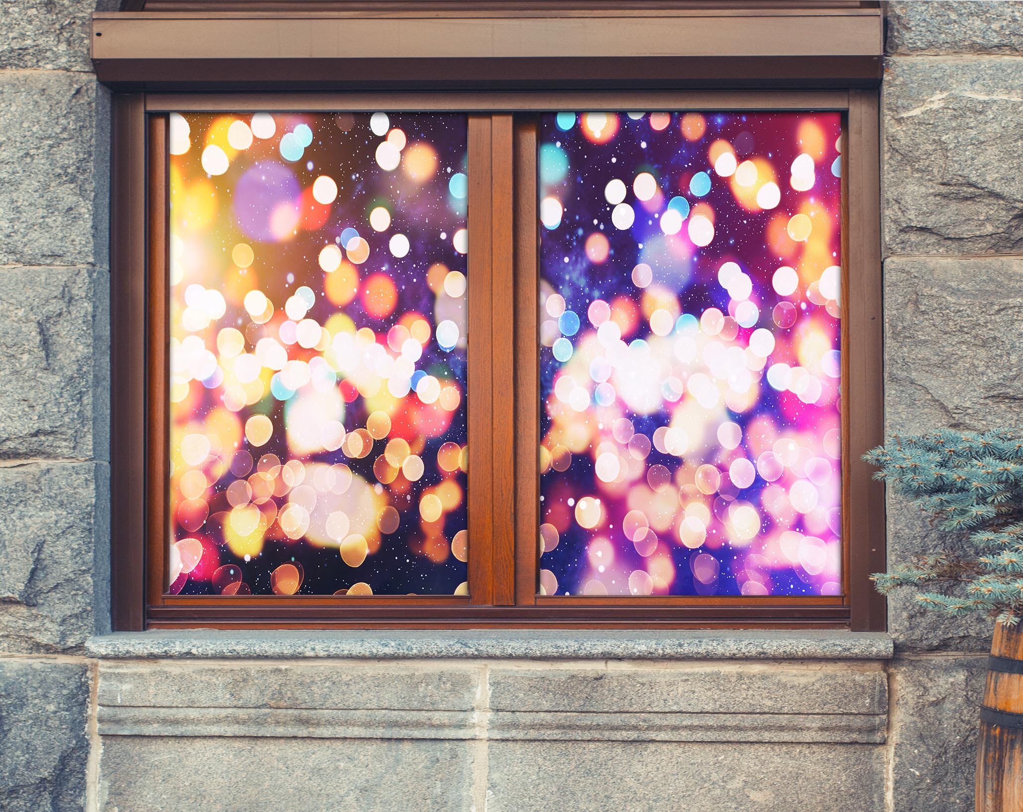 3D Beautiful Light 358 Window Film Print Sticker Cling Stained Glass UV Block Wallpaper AJ Wallpaper 2