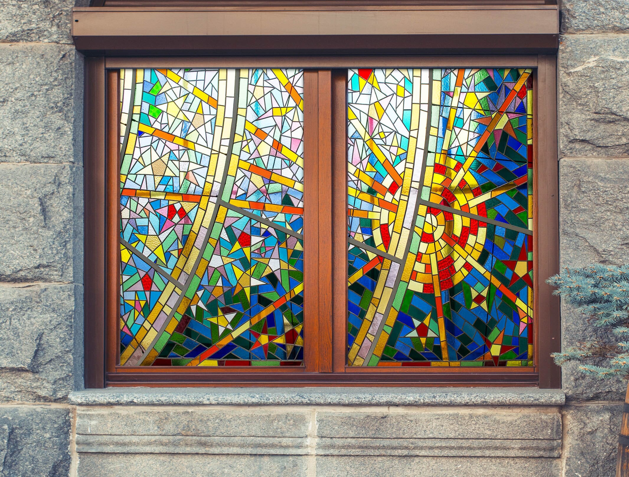 3D Color Circle 145 Window Film Print Sticker Cling Stained Glass UV Block Wallpaper AJ Wallpaper 2