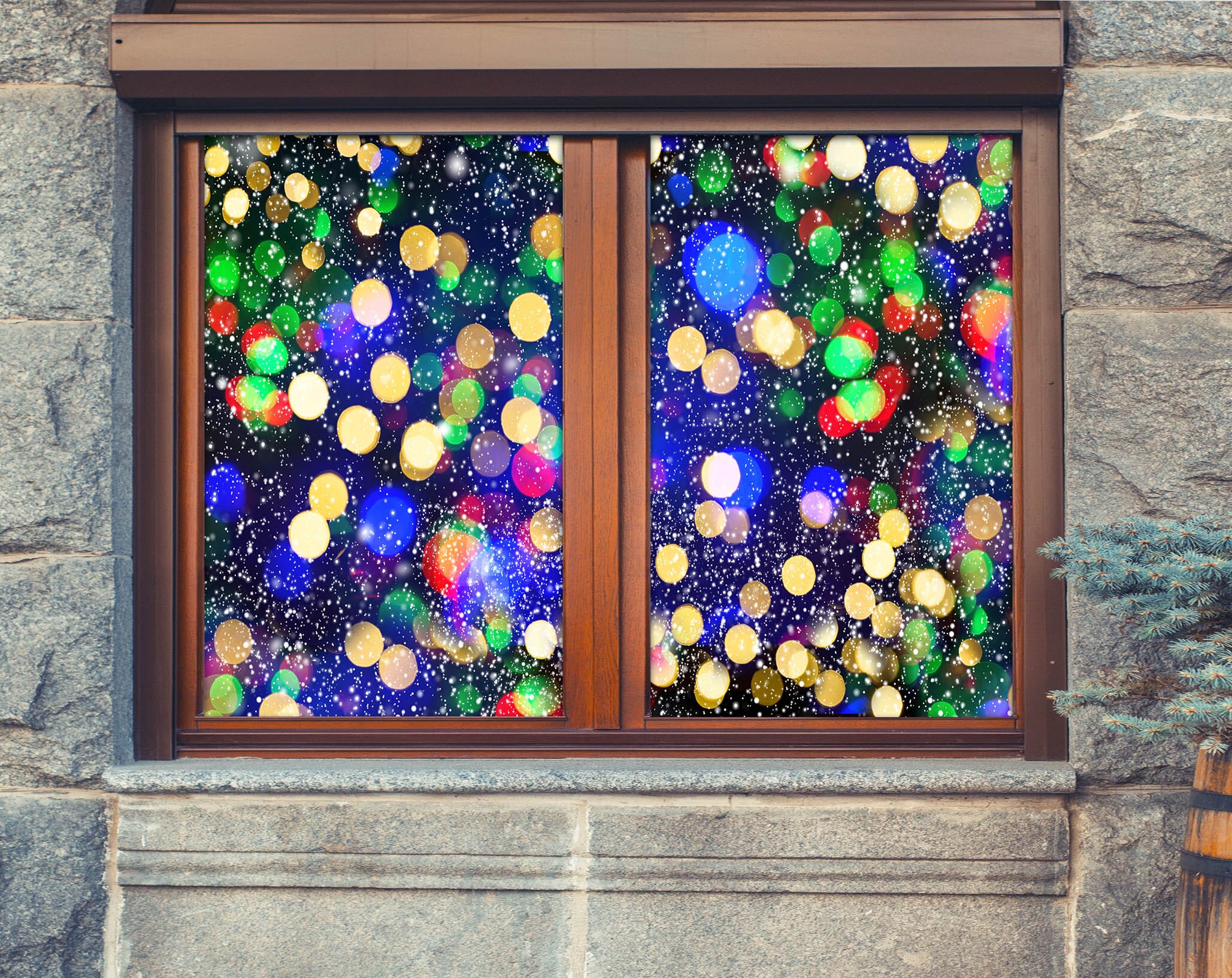 3D Colored Light 304 Window Film Print Sticker Cling Stained Glass UV Block Wallpaper AJ Wallpaper 2
