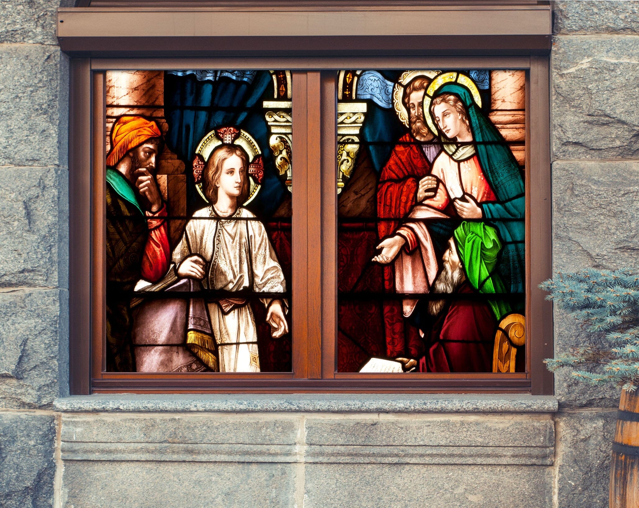 3D Church Believer 283 Window Film Print Sticker Cling Stained Glass UV Block Wallpaper AJ Wallpaper 2