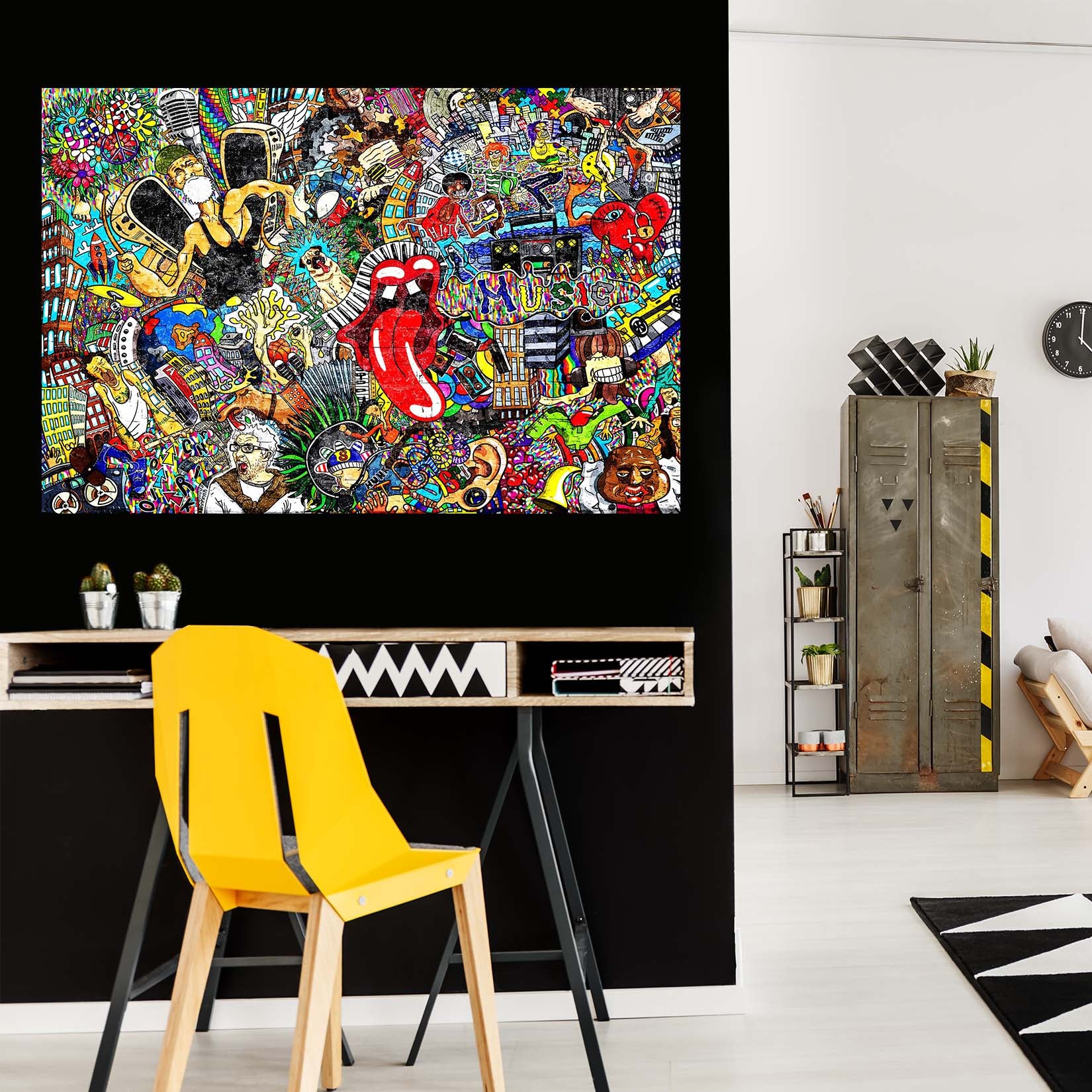 3D Graffiti Old Man 1048 Wall Sticker