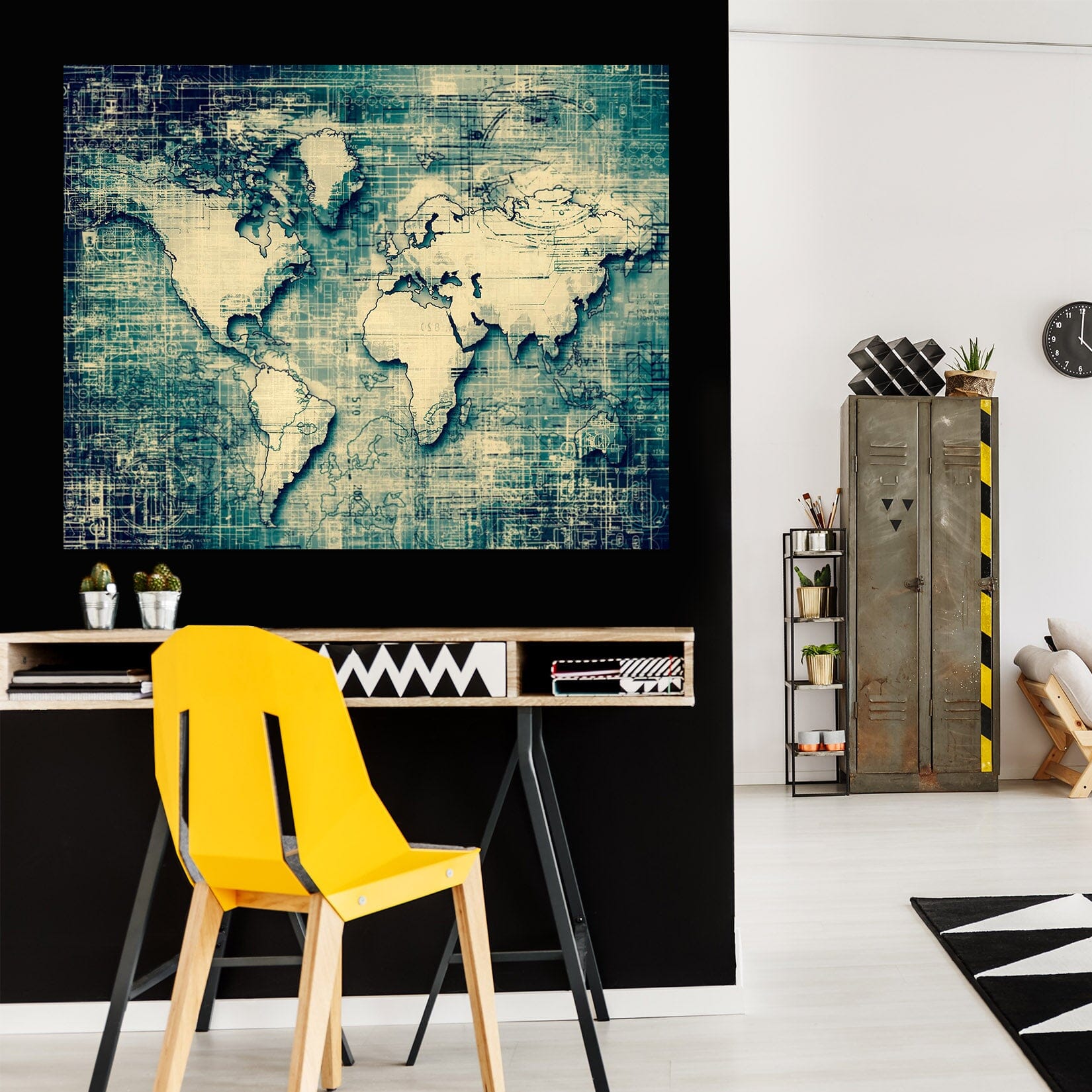 3D Sketch Ocean 267 World Map Wall Sticker Wallpaper AJ Wallpaper 2