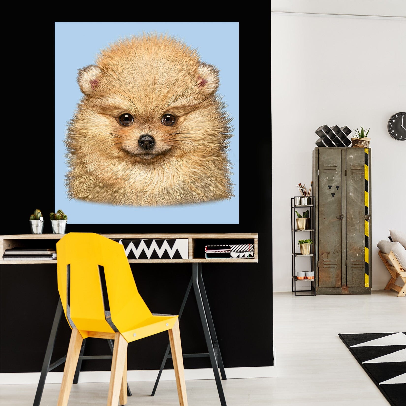 3D Furry Dog 062 Vincent Hie Wall Sticker Wallpaper AJ Wallpaper 2